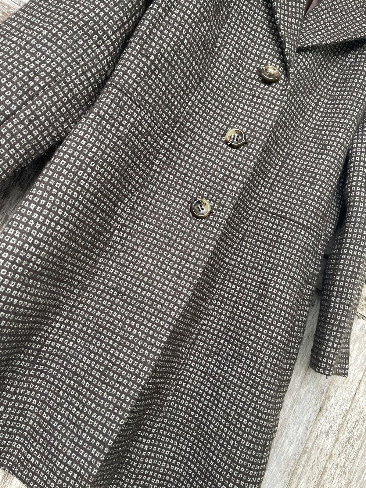 Designer Sofía Rossi Vintage Houndstooth Long Coat – Size 9AR (JP) Size M / US 6-8 / IT 42-44 - 3 Thumbnail