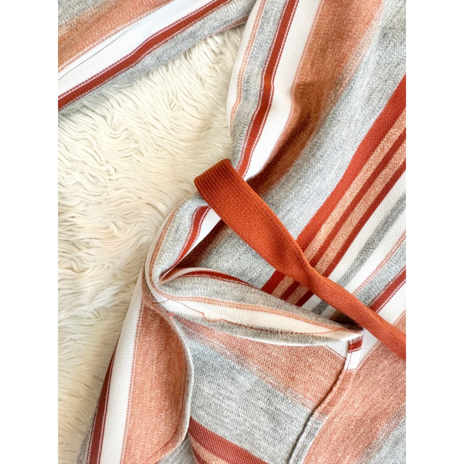Vintage 70s Burnt Orange Stripe Tunic Set Size 38" / US 16 / IT 52 - 15 Thumbnail