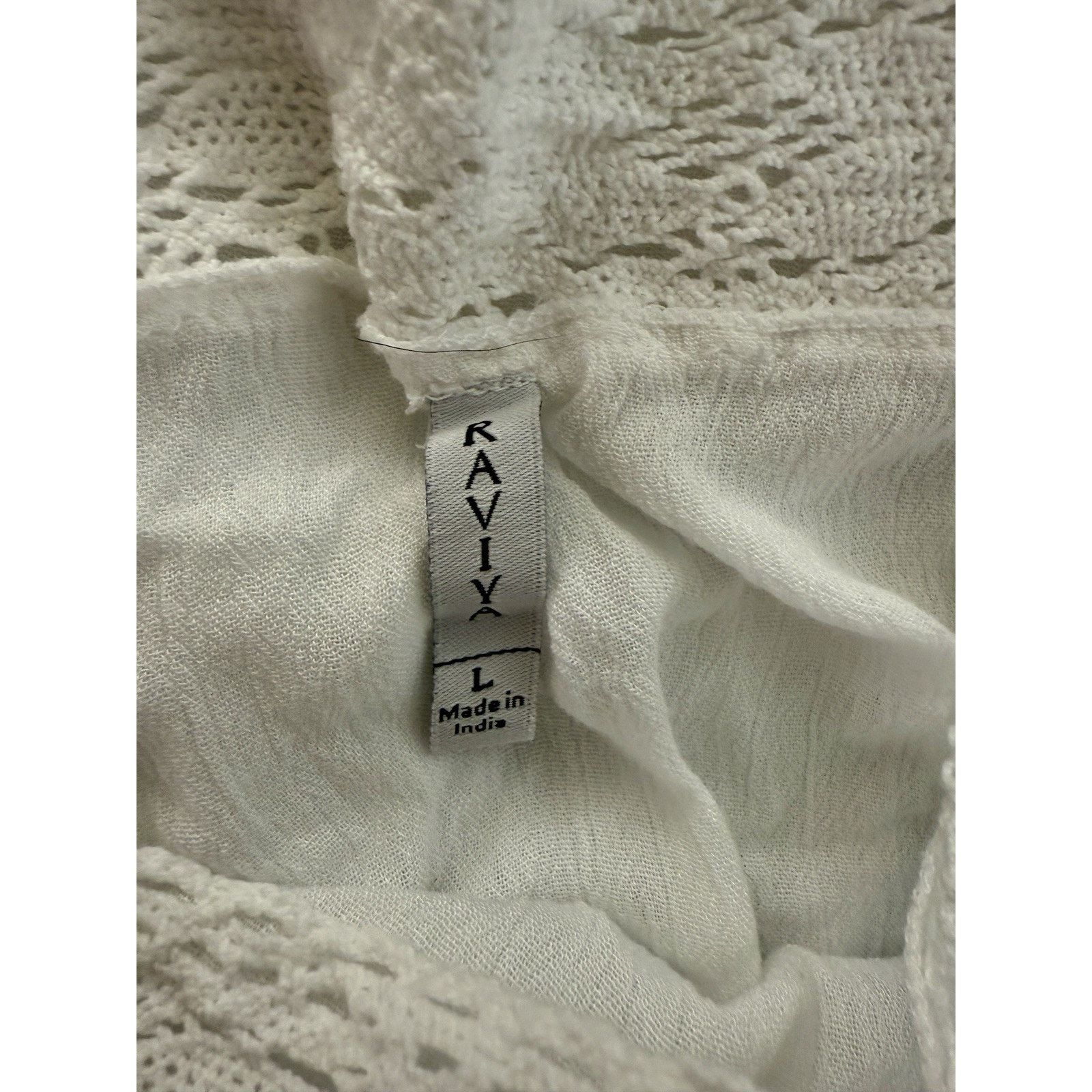 Other Raviva Women’s Size Large White Maxi Rayon Tiered Dress Boho Size L / US 10 / IT 46 - 6 Thumbnail