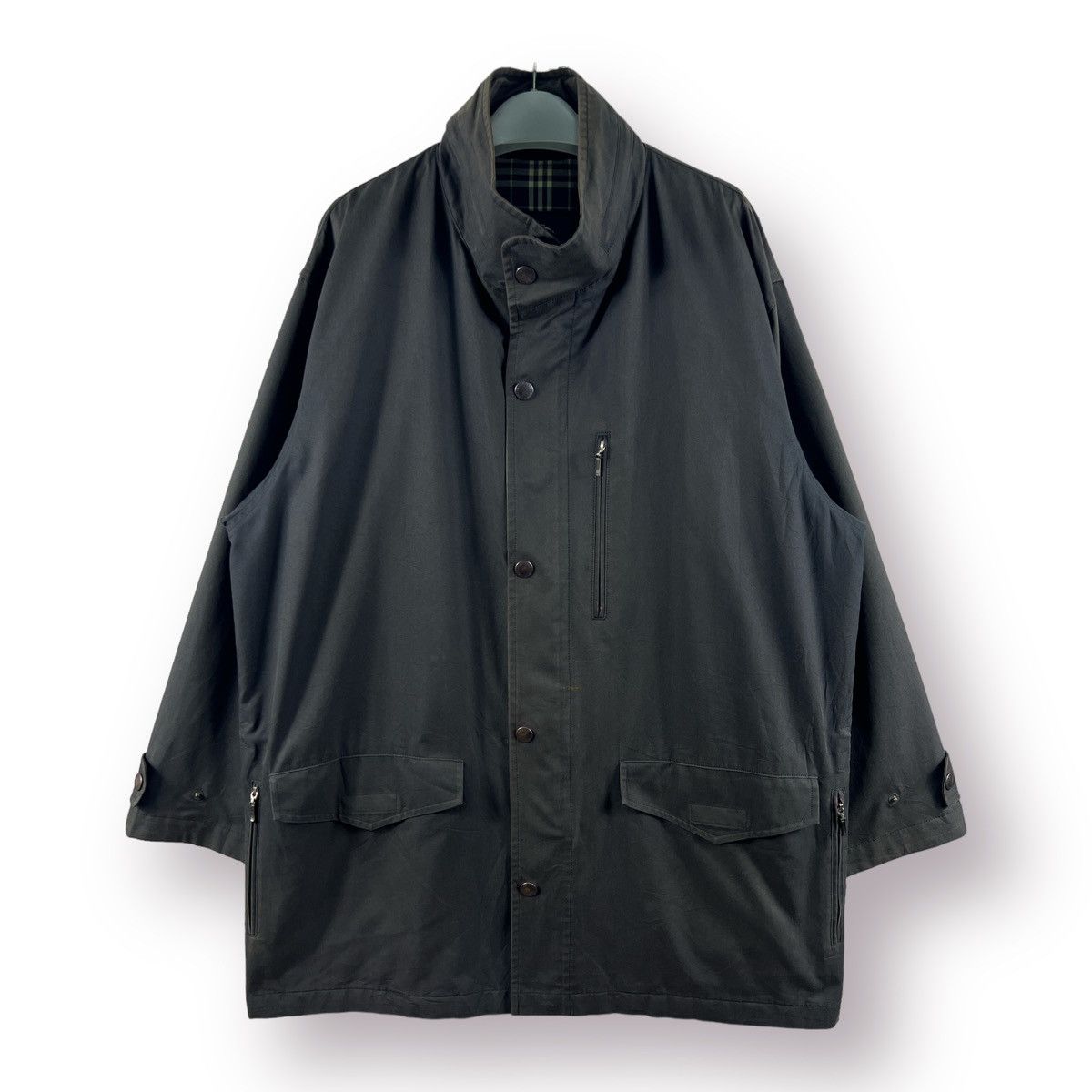 Burberry 🔥 DISTRESSED 🔥 NOVA CHECK BARNCOAT HIDDEN HOOD - L Size US L / EU 52-54 / 3 - 2 Thumbnail