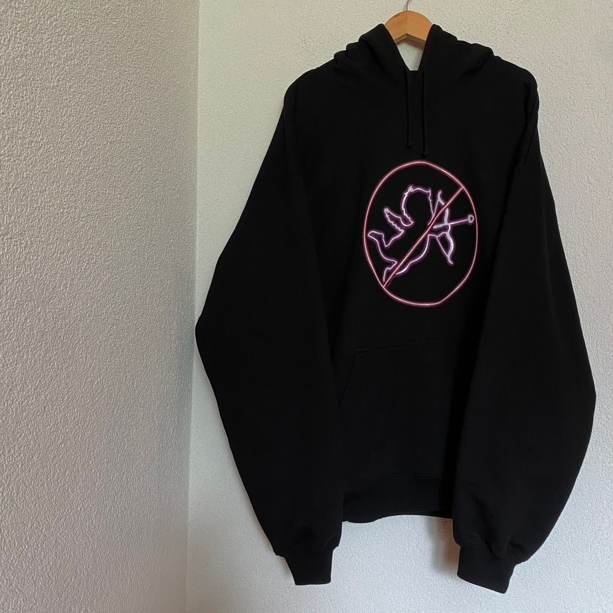 Pre-owned Vetements No Time For Romance Hoodie F/w 21 In Black