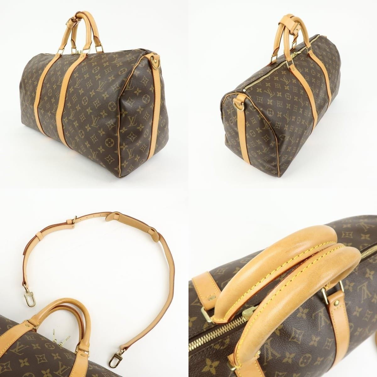Louis Vuitton Louis Vuitton Monogram Keepall Bandouliere 50 Duffle Bag Size ONE SIZE - 3 Thumbnail