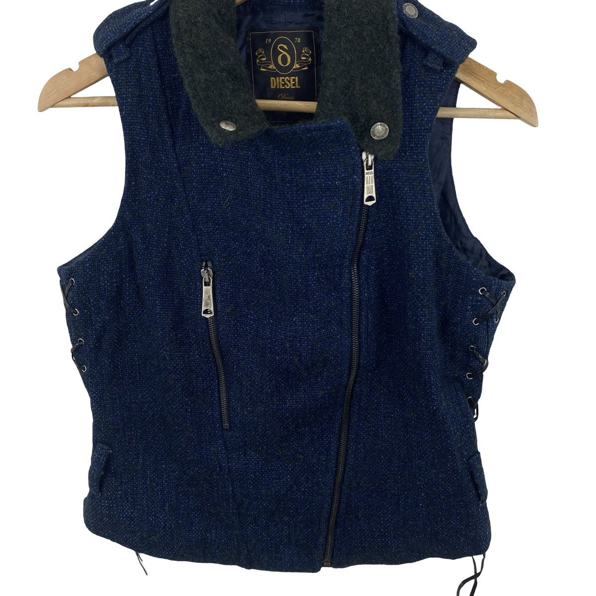 Diesel DIESEL DRESS and Impress Sleeveless Biker Jacket Lace-Up Size S / US 4 / IT 40 - 6 Thumbnail