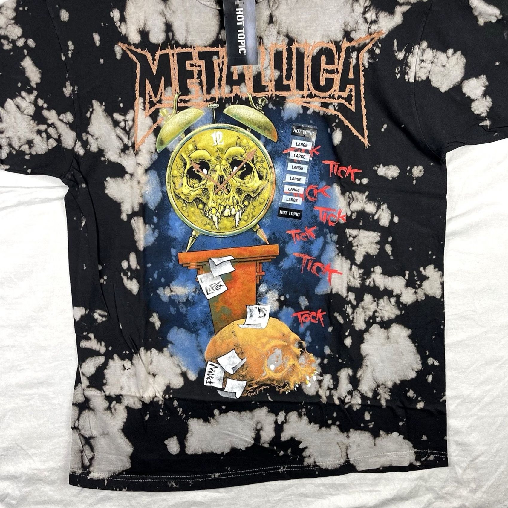 Hot Topic VINTAGE Metallica Shirt Mens Large Pushead Heavy Metal Hot Topic Death Is Pain Adult Size US L / EU 52-54 / 3 - 3 Thumbnail