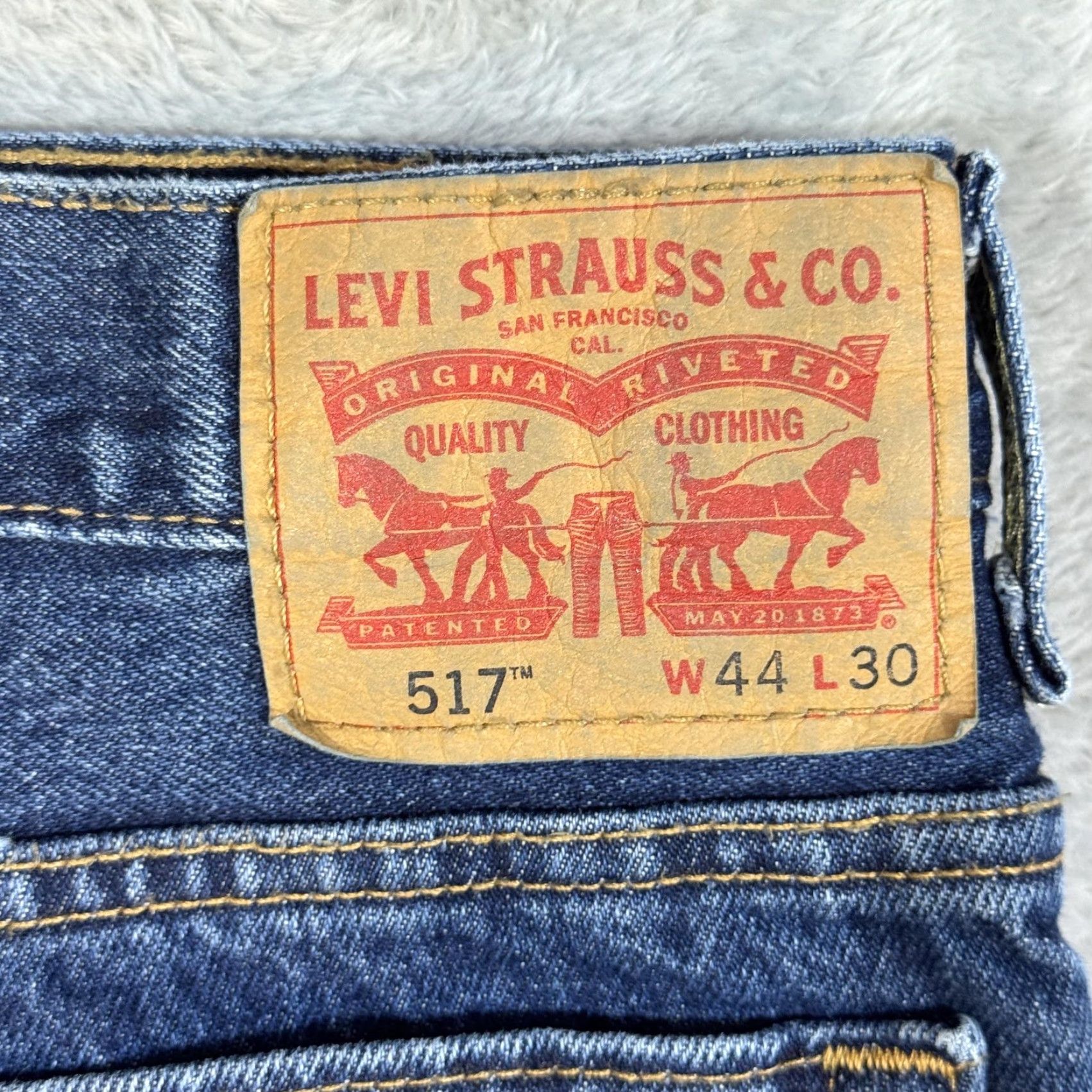 Levi's Levi's 517 Jeans Mens 44x30 Blue Denim Bootcut Straight Leg 100% Cotton Regular Jeans Mens Boys Girls? Size US 44 / EU 60 - 3 Thumbnail
