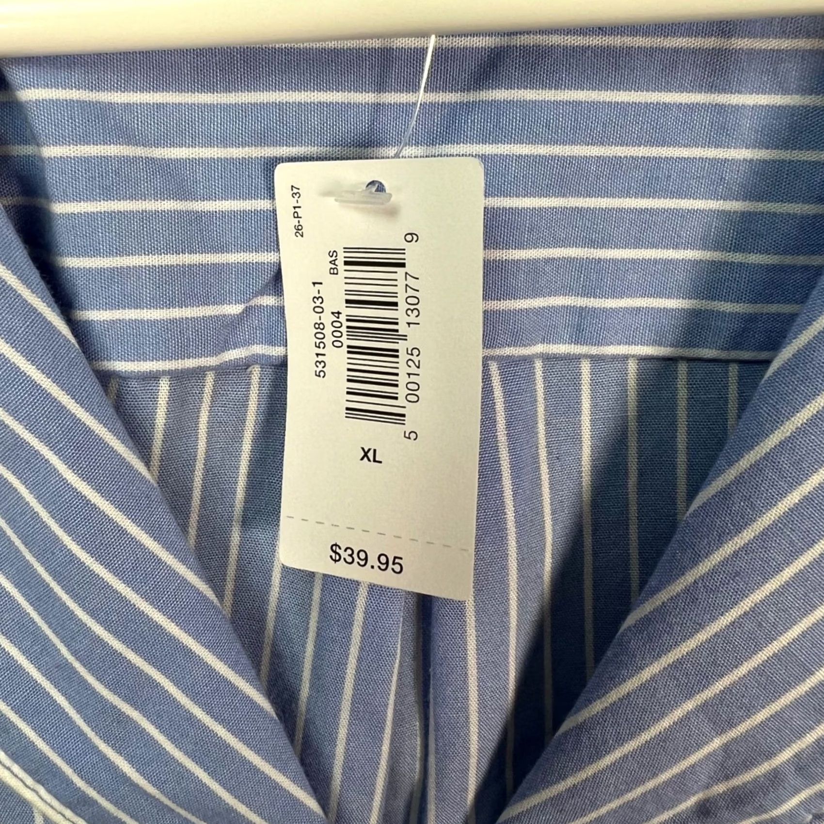 Gap GapBody Pajama Shirt Womens XL Blue White Striped 100% Cotton NEW! Size XL / US 12-14 / IT 48-50 - 7 Thumbnail