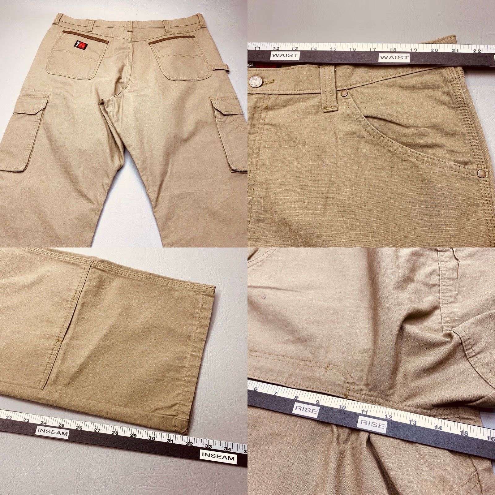 Wrangler WranglER Riggs Men 3W060BR Ripstop Rip Stop Cargo Work Pants 42x32 Bark 8122 Size US 42 / EU 58 - 8 Thumbnail