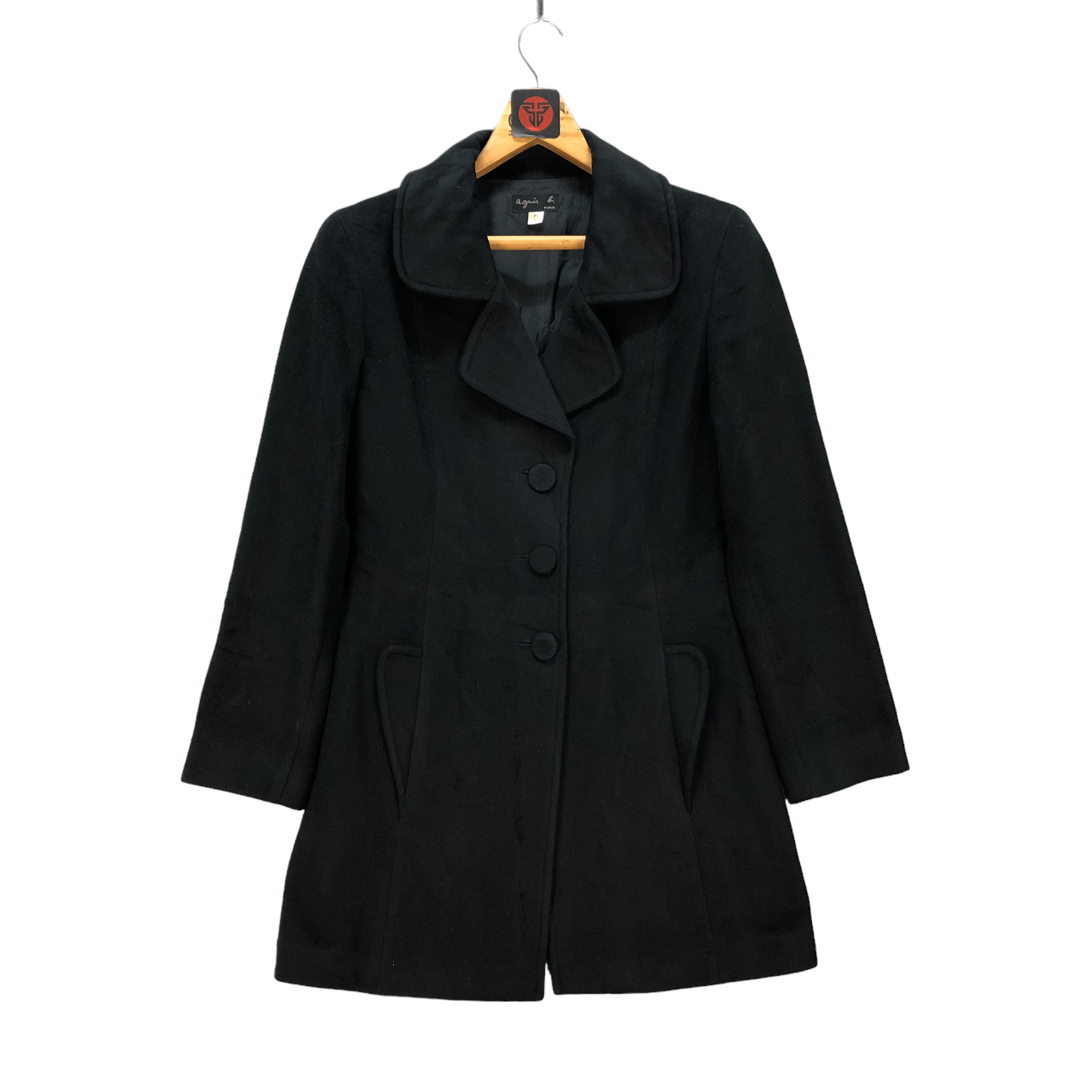 agnes b. AGNES B PARIS WOOL OVERCOAT #6262-56 Size S / US 4 / IT 40 - 1 Thumbnail