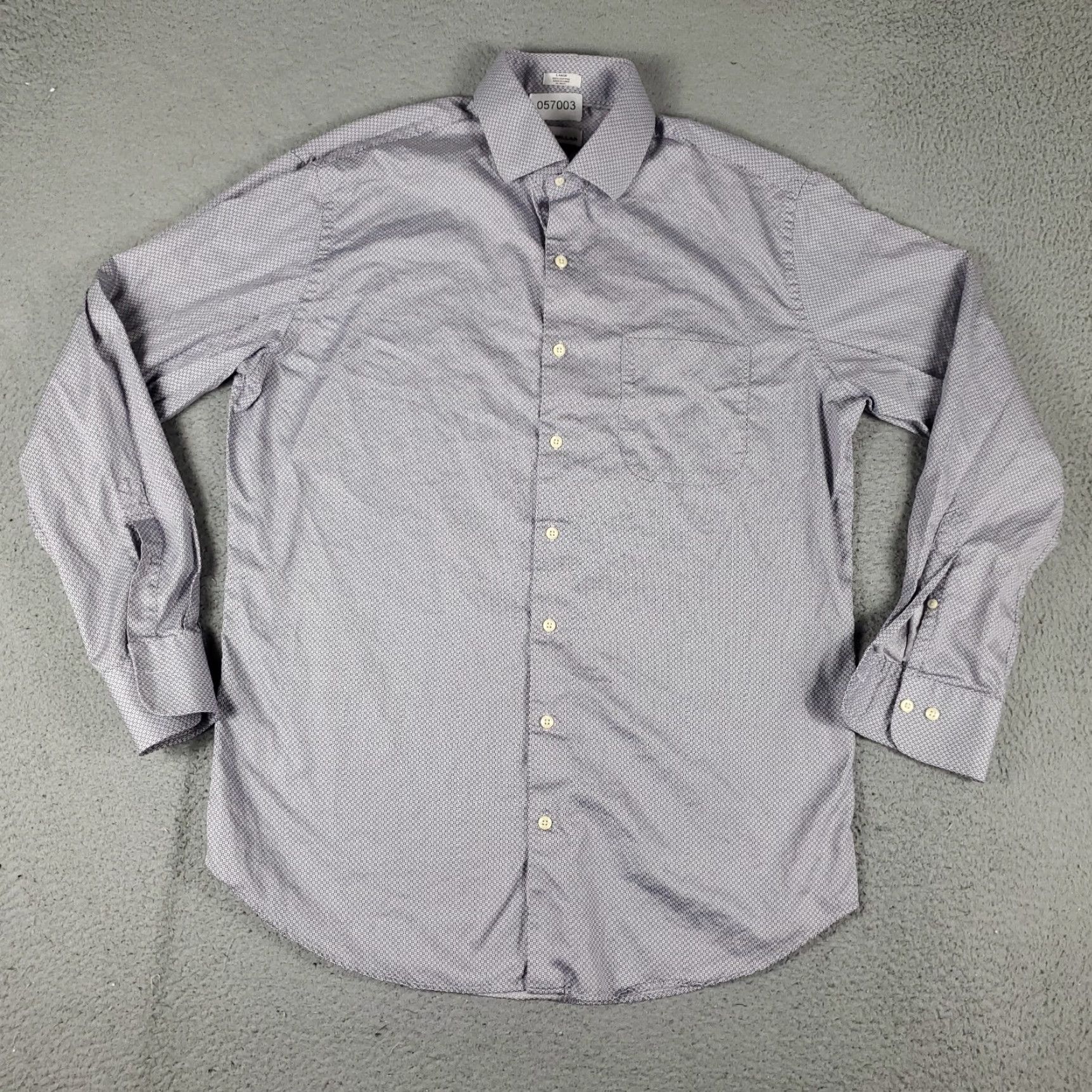 Peter Millar VINTAGE Peter Millar Shirt Mens Large Blue Geometric Button-Up Long Sleeve Business Casual Formal Dress Wear Size US L / EU 52-54 / 3 - 2 Thumbnail