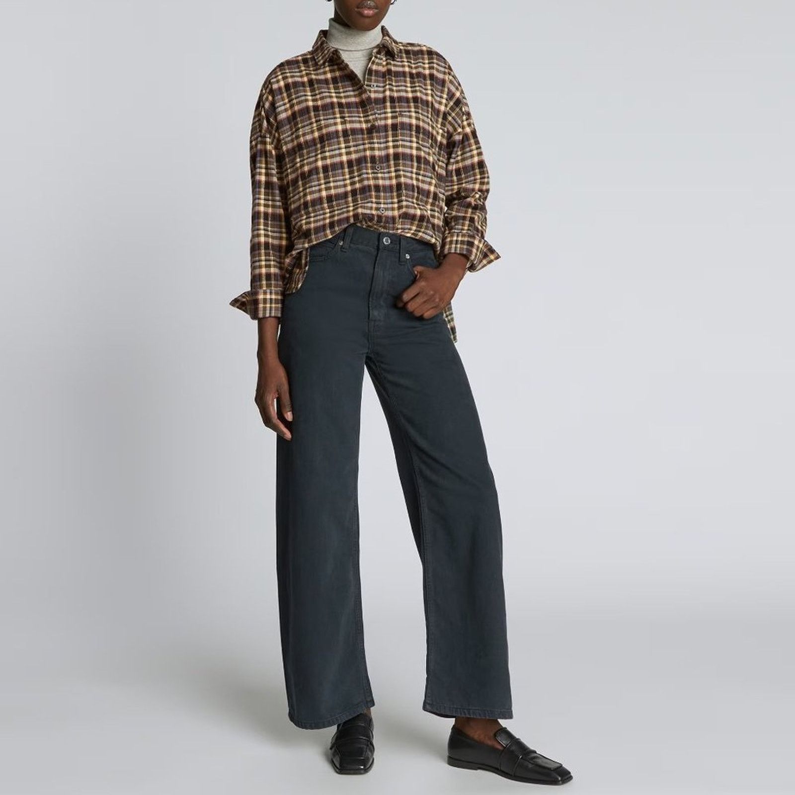 Everlane Everlane The Boxy Flannel Beech Plaid Size Small NWT $98 MSP Size S / US 4 / IT 40 - 1 Thumbnail