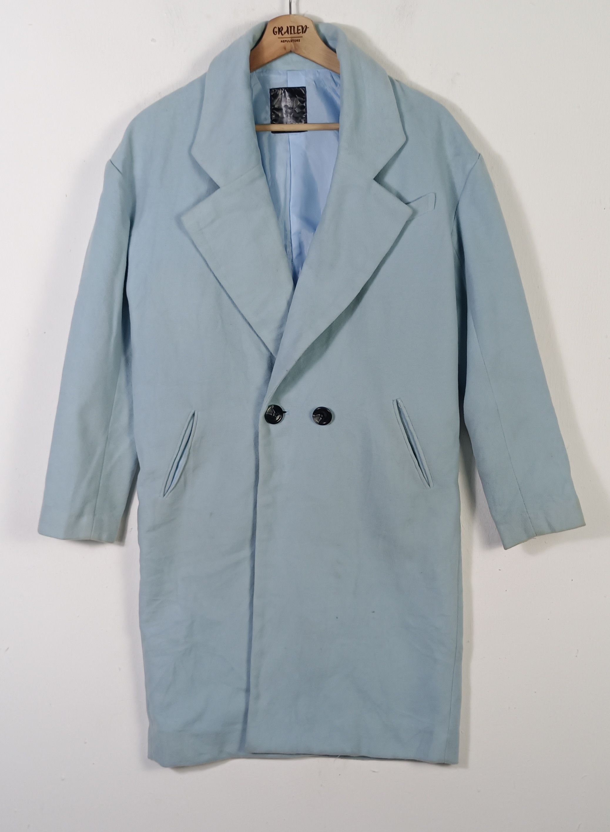 Dig Deep Vintage🇯🇵 Dig Deep Black Label Trench Coat Wool Jacket Size US M / EU 48-50 / 2 - 1 Thumbnail