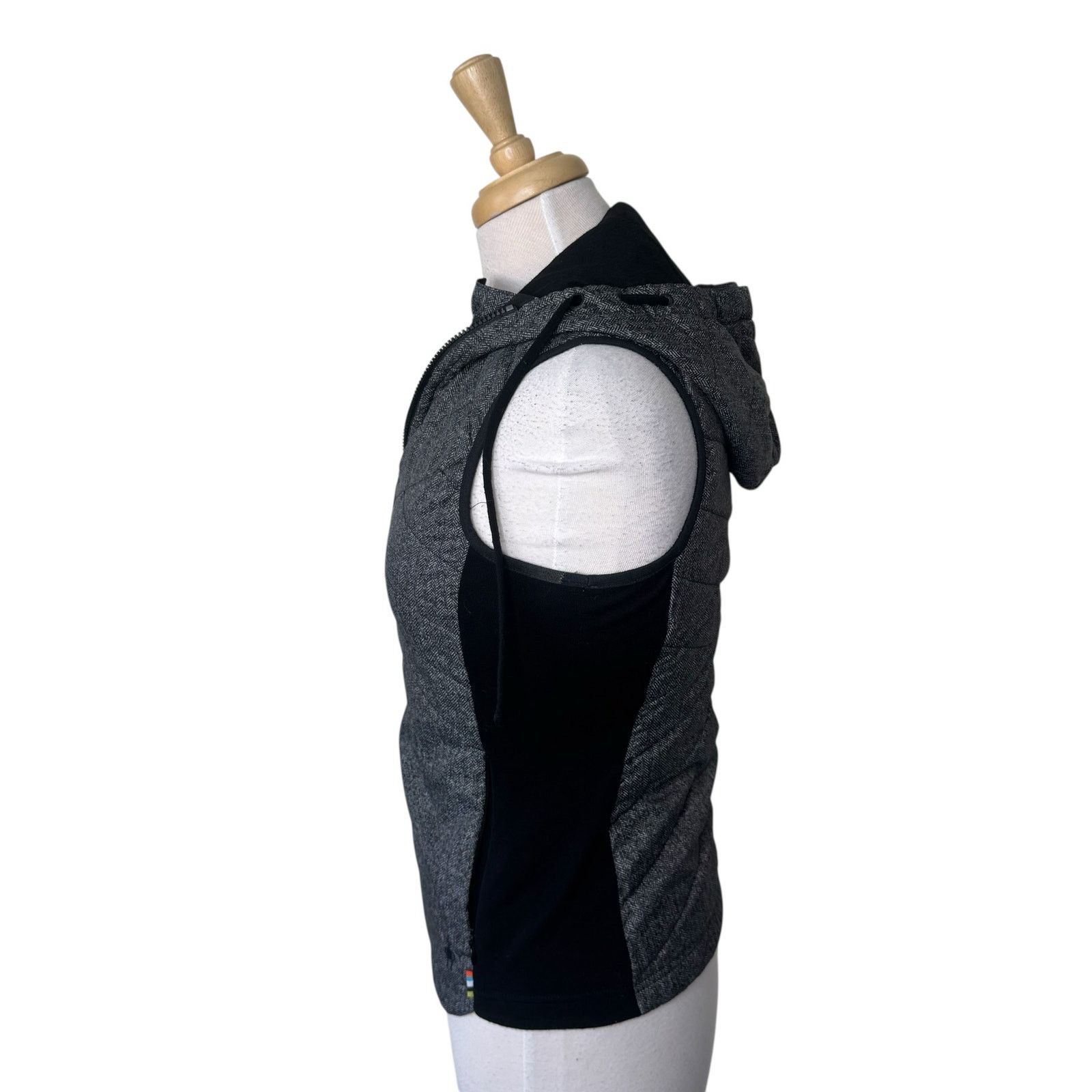 Smartwool SMARTWOOL Merino Wool Double Propulsion Hooded Gray Vest Size XS / US 0-2 / IT 36-38 - 3 Thumbnail