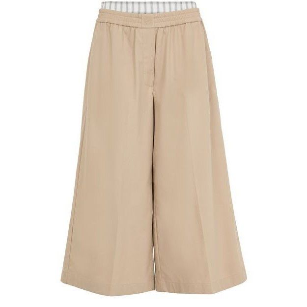 Loewe LOEWE Cropped Beige Brown Cotton Pants New & Authentic (Wome Size 30" / US 8 / IT 44 - 1 Thumbnail