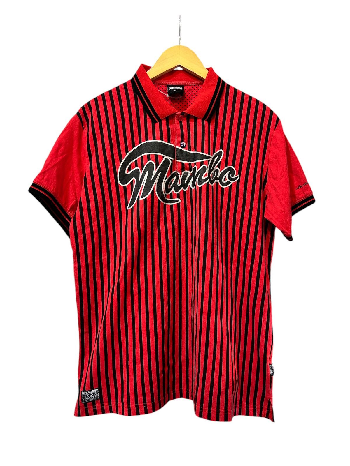 Collar Mambo surfing spellout big logo stripe design