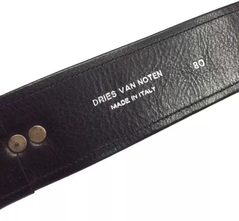 Dries Van Noten Dries van noten Heavy industry embroidery black belt- Size ONE SIZE - 7 Thumbnail