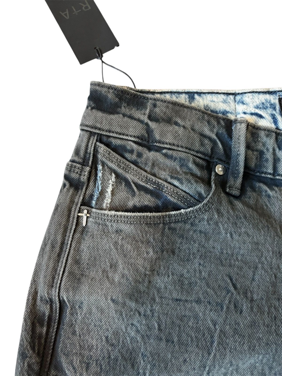 Rta Blue wax coated rta jeans Size US 30 / EU 46 - 4 Thumbnail