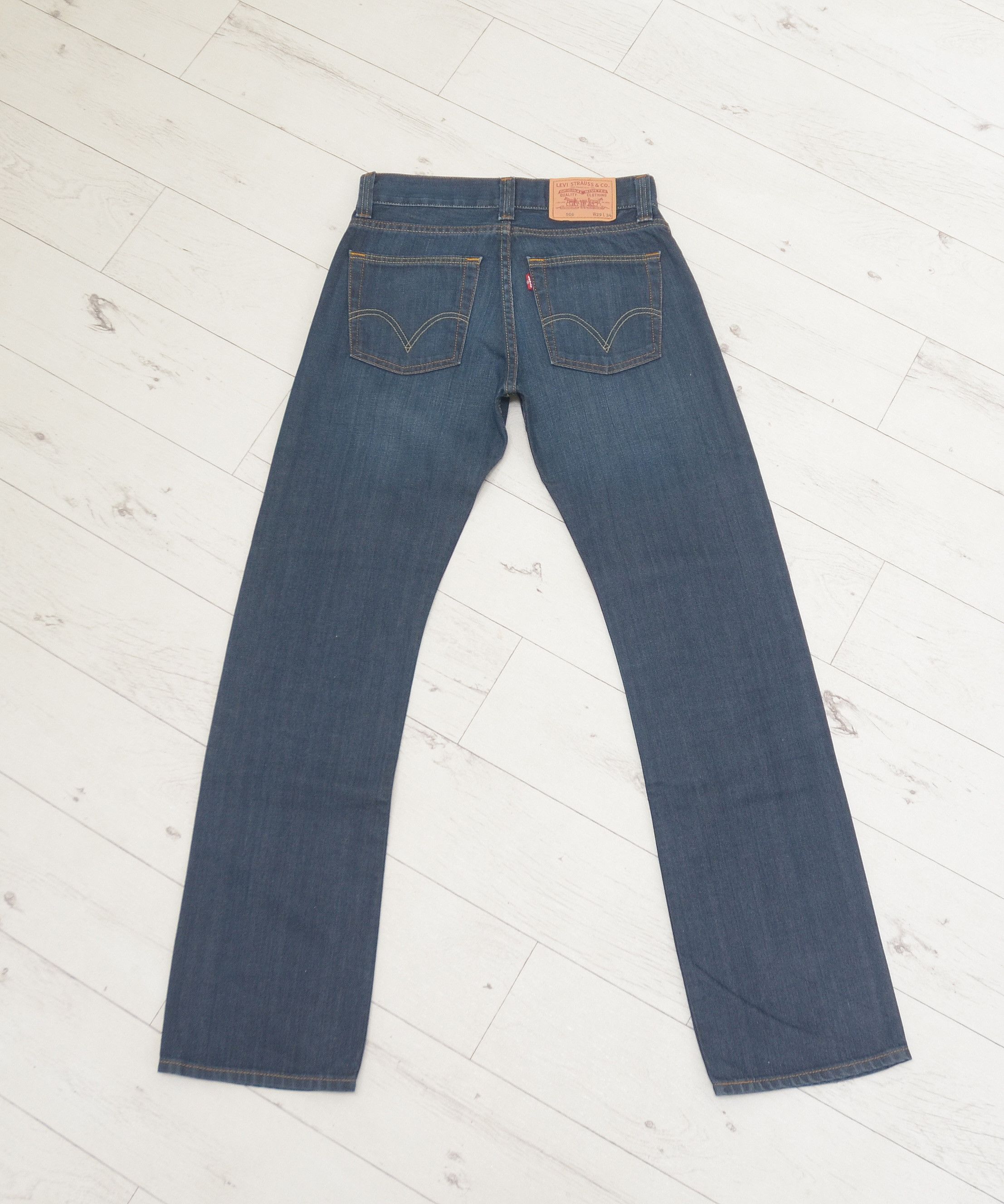 Jean × Levi's × Vintage Y2k Denim Levis 506 Jeans Vintage Y2k Man Baggy Dark Blue Size US 30 / EU 46 - 1 Thumbnail
