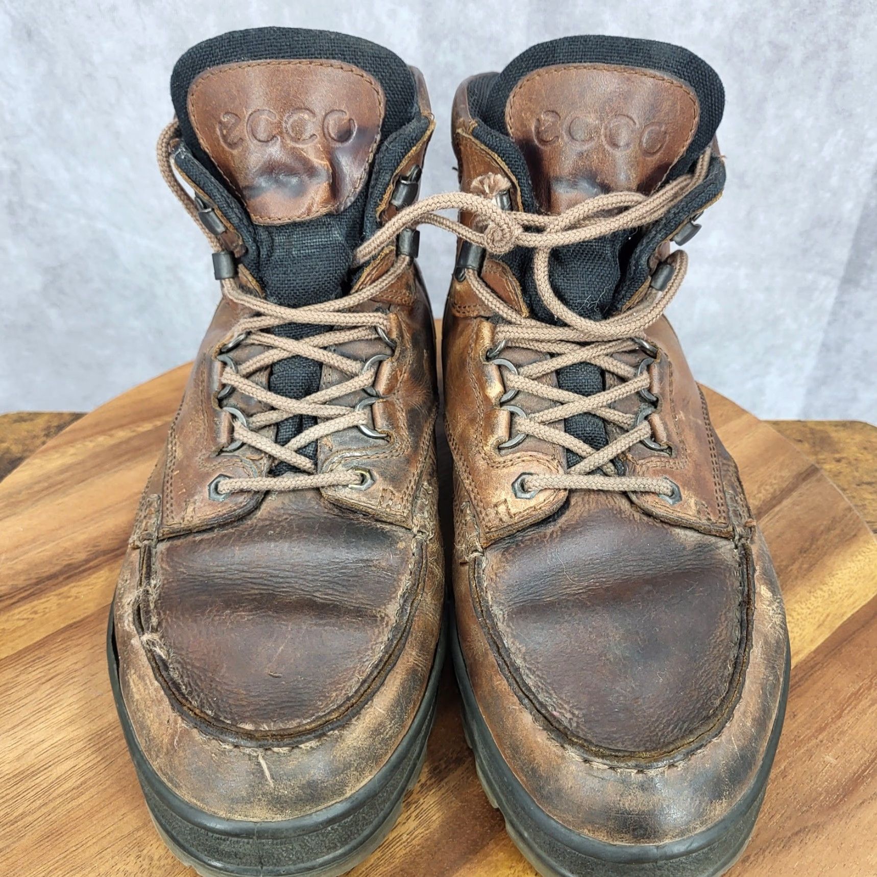 Ecco Ecco Track II Hiking Boots Mens 46 EU 12 / 12.5 Brown Leather Waterproof Boot Size US 12 / EU 45 - 4 Thumbnail