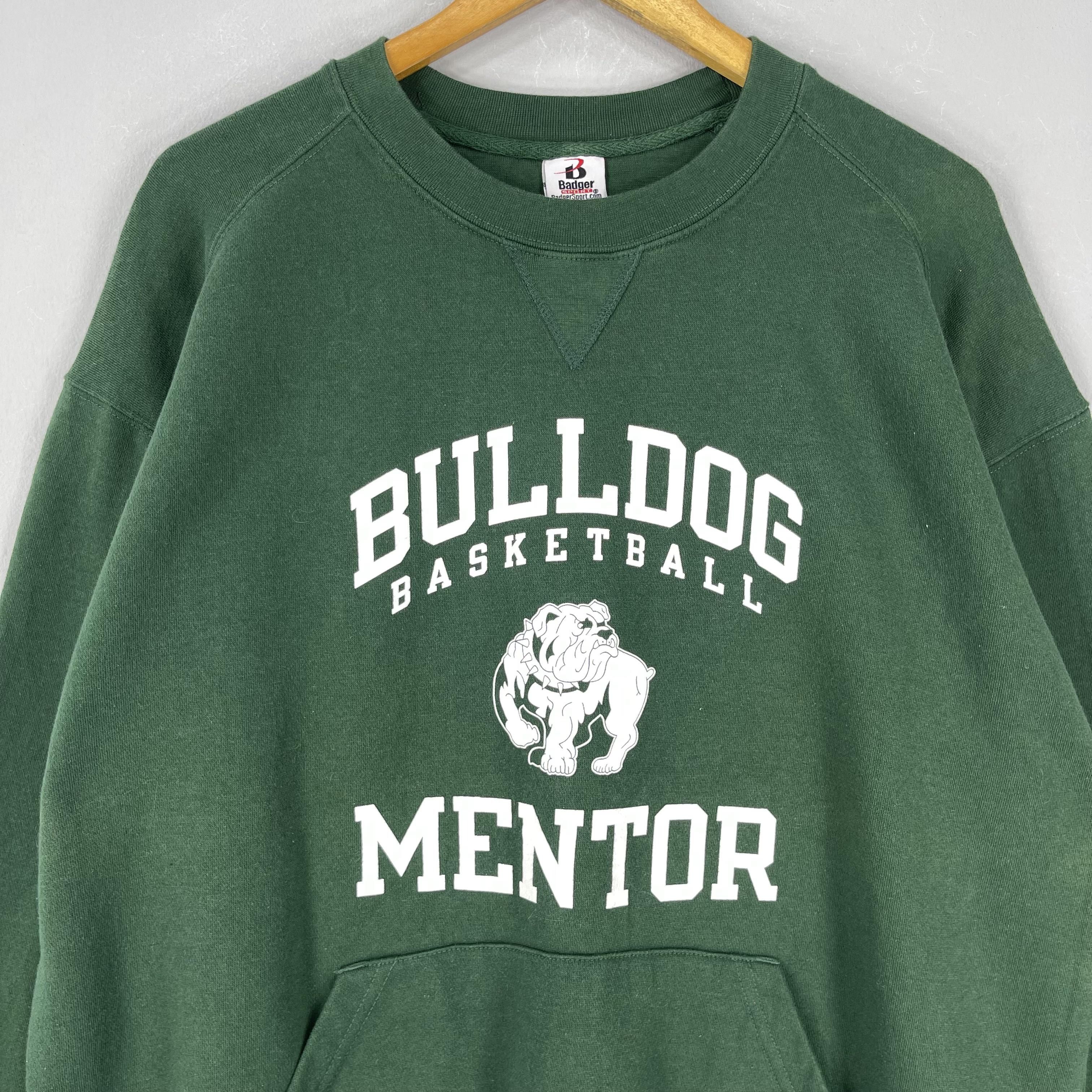 Vintage Vintage 90s BULLDOG BASKETBALL Sun Faded Sweatshirt Size US XL / EU 56 / 4 - 2 Thumbnail