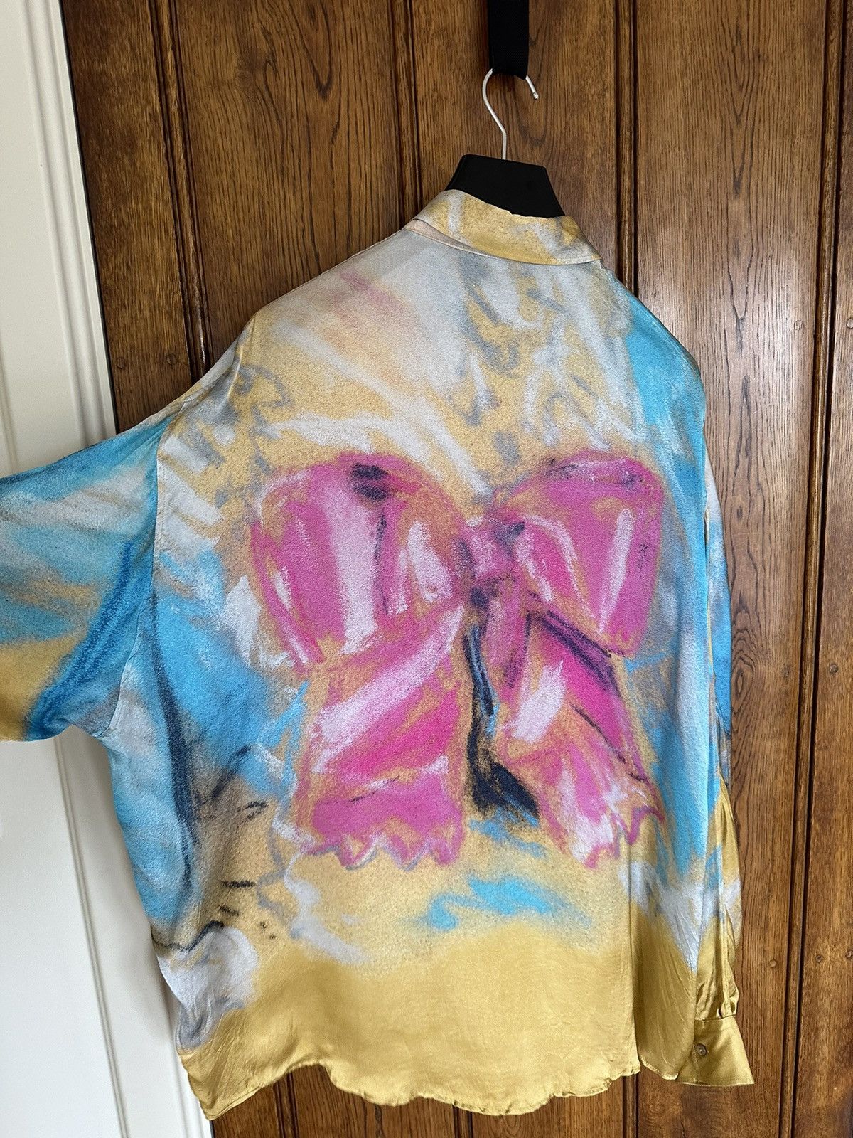 Acne Studios Rare Acne Studios Karen Kilimnik pink bow shirt oversized Size US L / EU 52-54 / 3 - 16 Thumbnail