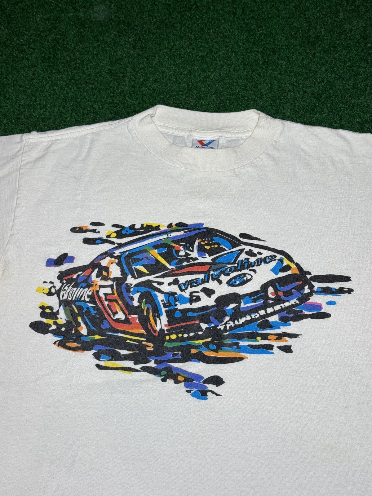 Vintage Vintage 90s Valvoline RARE Promo Nascar Racing T Shirt Size US L / EU 52-54 / 3 - 2 Thumbnail