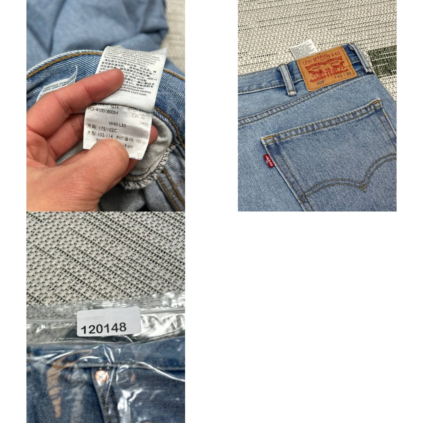 Levi's Levis 505 Jeans Mens Regular Straight Denim Blue 39x29 Cotton High Rise 40 Jeans Levi's 505 Mens Regular Straight Blue Denim Cotton High Rise 39x29 Size US 40 / EU 56 - 8 Thumbnail