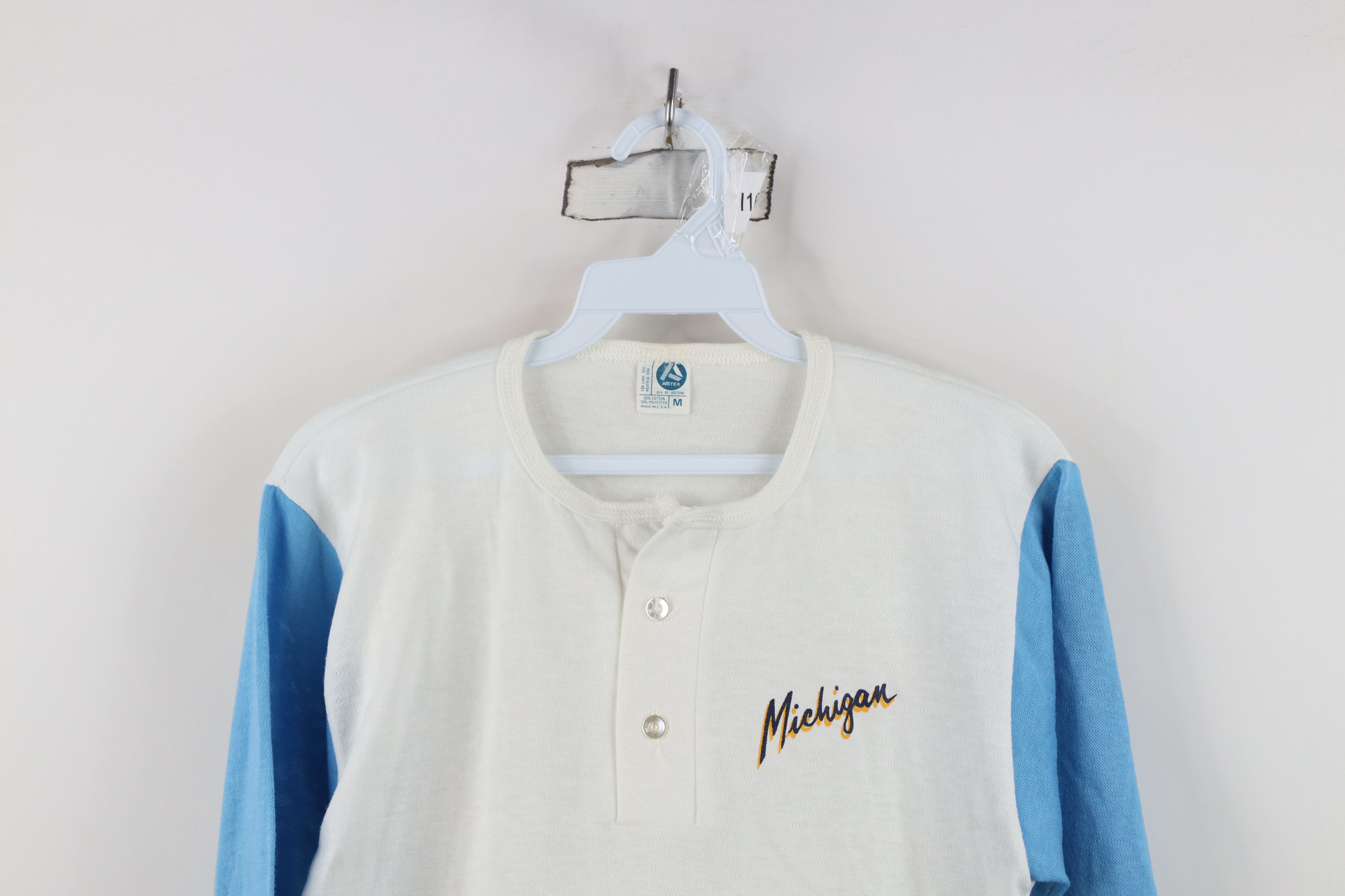 Vintage Vintage 70s University of Michigan 3/4 Sleeve Raglan T-Shirt Size M / US 6-8 / IT 42-44 - 2 Thumbnail