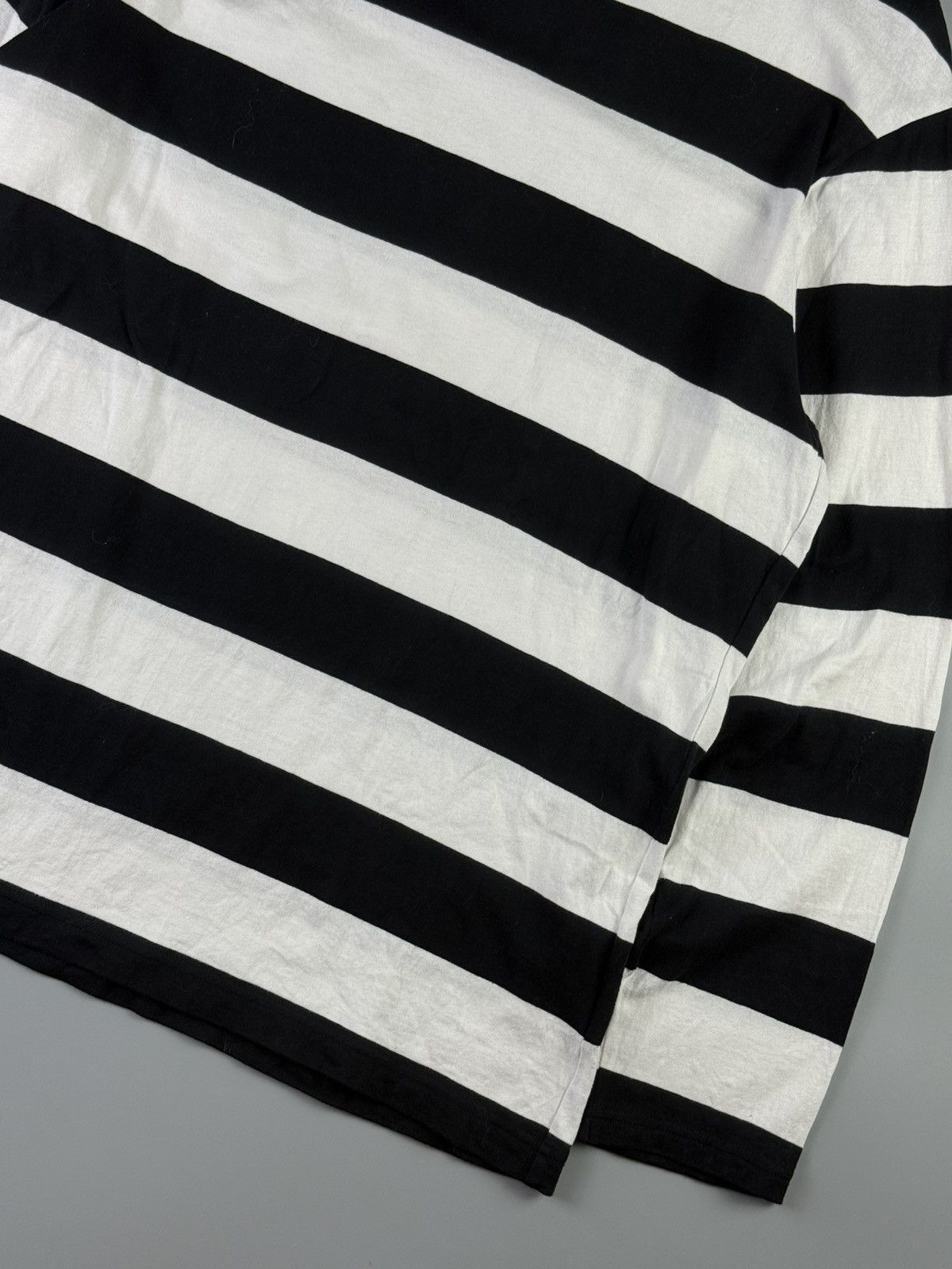 Yohji Yamamoto Yohji Yamamoto - S/S22 - Printed Striped Longsleeve T-Shirt Size US M / EU 48-50 / 2 - 6 Thumbnail
