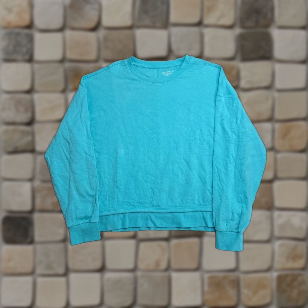 Athleta Athleta Sundown Motion Sweatshirt Women M Blue Pullover Crew Neck Relaxed Activewear Casual Shirt Size M / US 6-8 / IT 42-44 - 1 Thumbnail