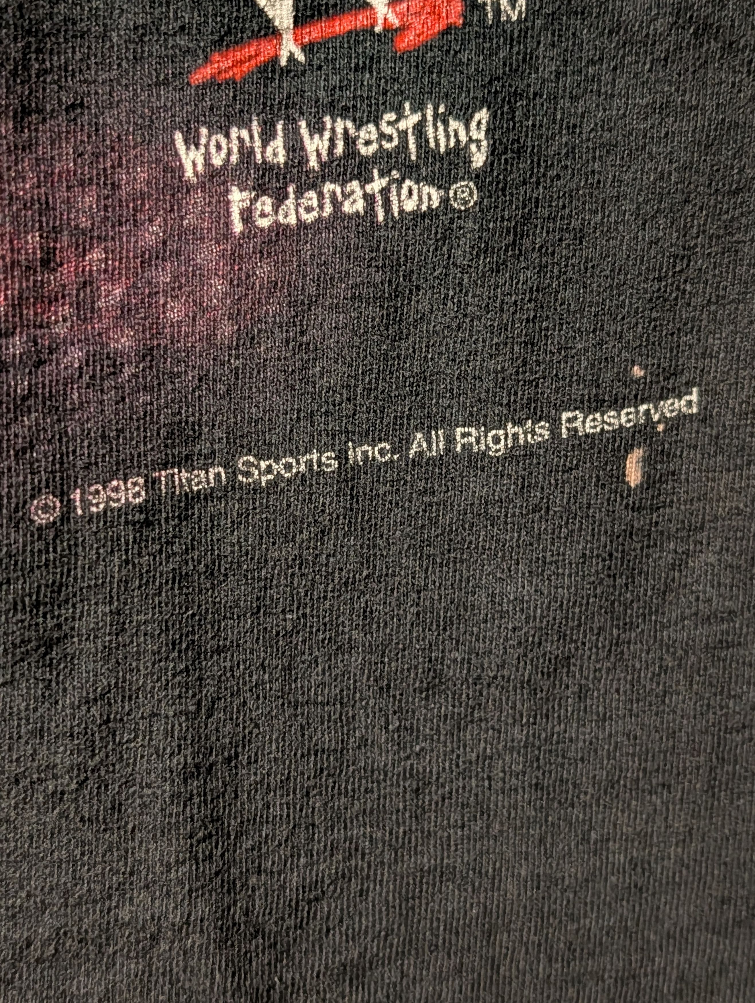 WWF Vtg WWE The Undertaker Wrestling Graphic T-Shirt 1998 Size US L / EU 52-54 / 3 - 3 Thumbnail