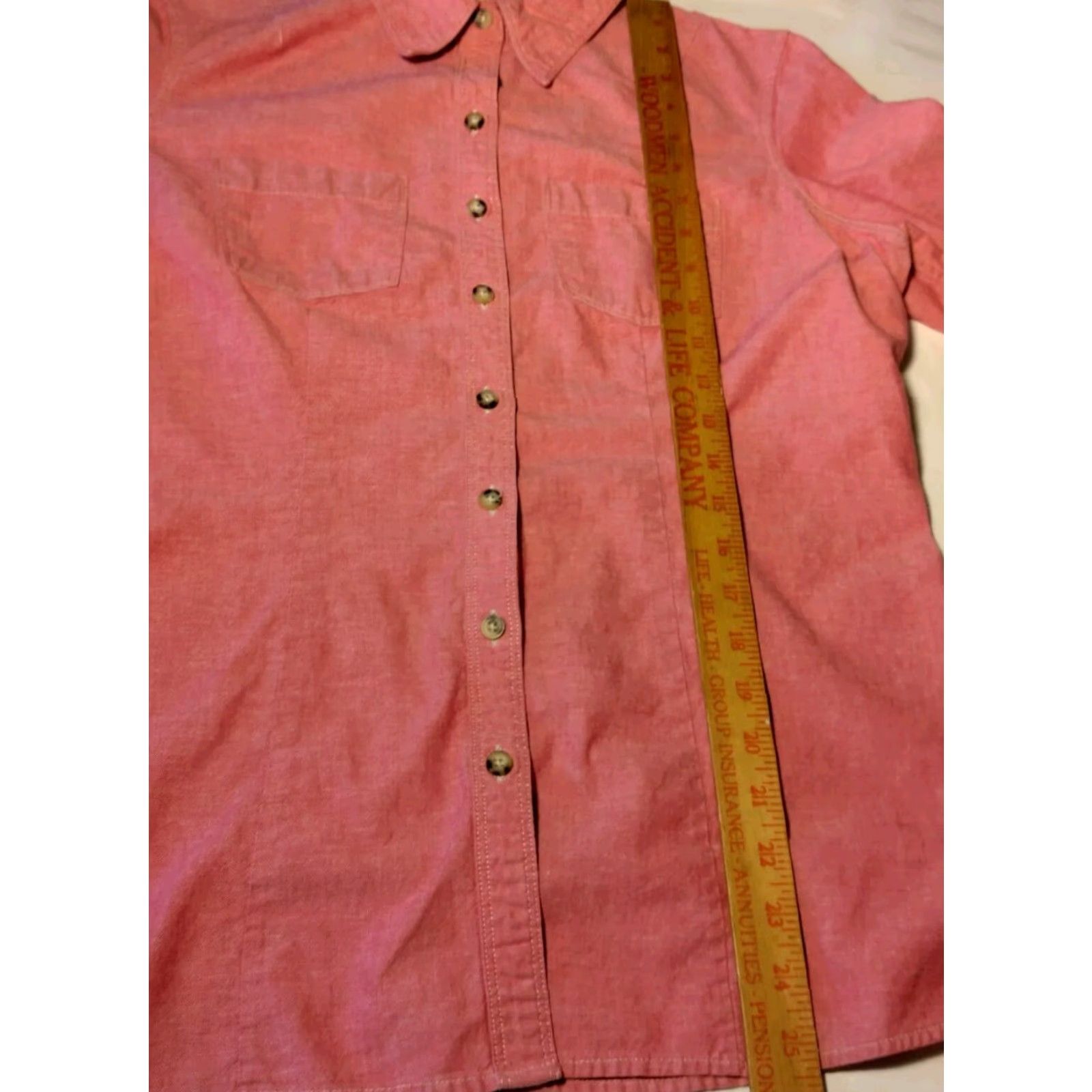 Vintage LL Bean Button-Up Shirt Womens Small Red Roll Tab Long Sleeve Classic OJSW2 Size S / US 4 / IT 40 - 4 Thumbnail