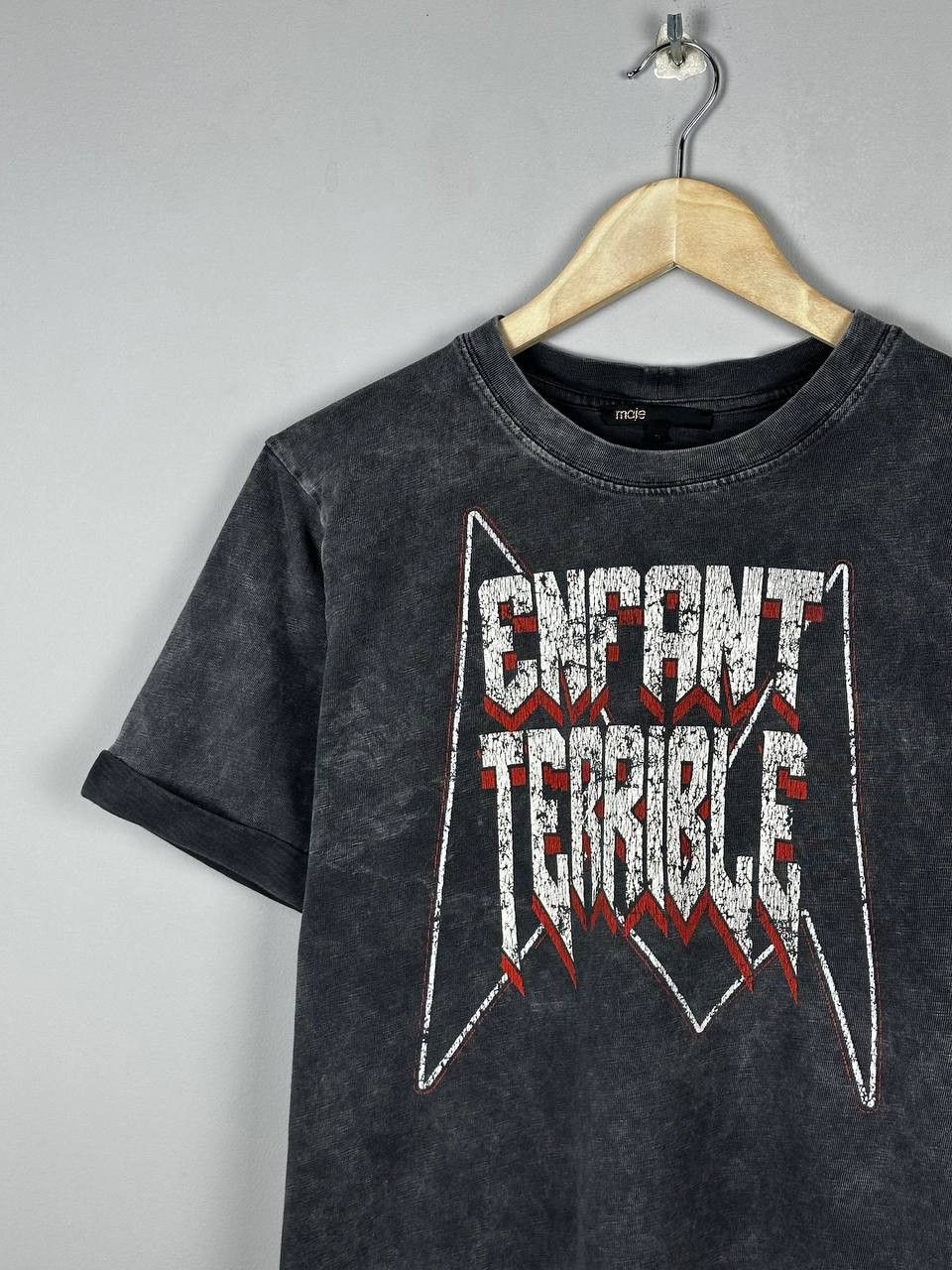 Maje Maje Faded Grey Enfant Terrible T-Shirt Rare Size S / US 4 / IT 40 - 3 Thumbnail