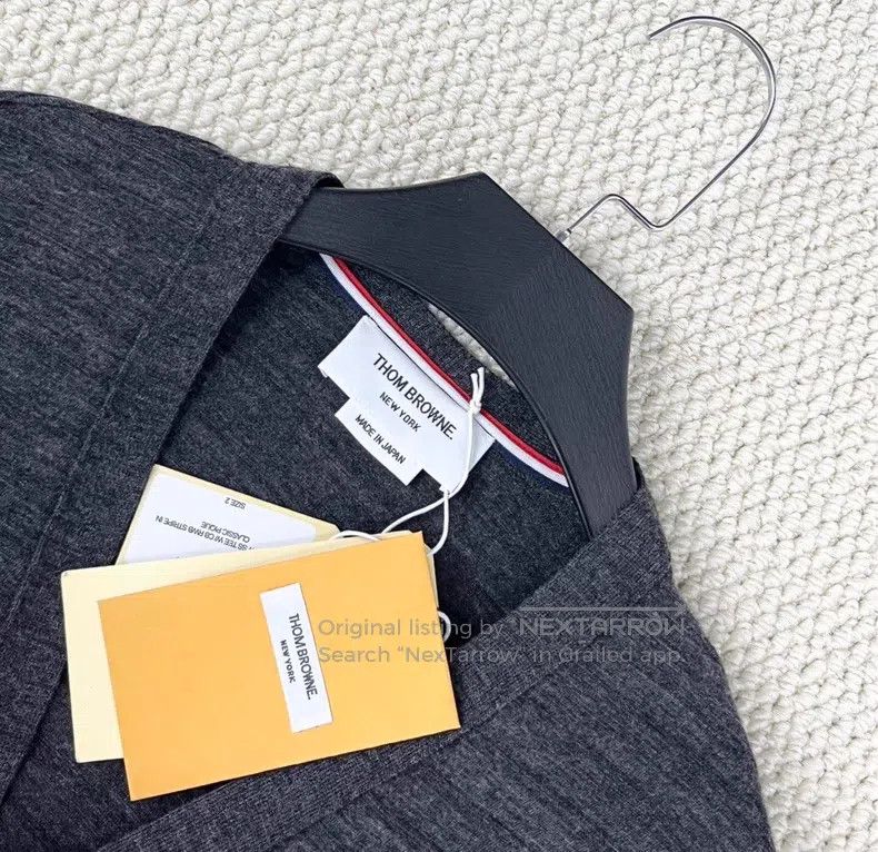 Thom Browne Thom Browne Dark Gray Cardigan Jacket Size US M / EU 48-50 / 2 - 3 Thumbnail