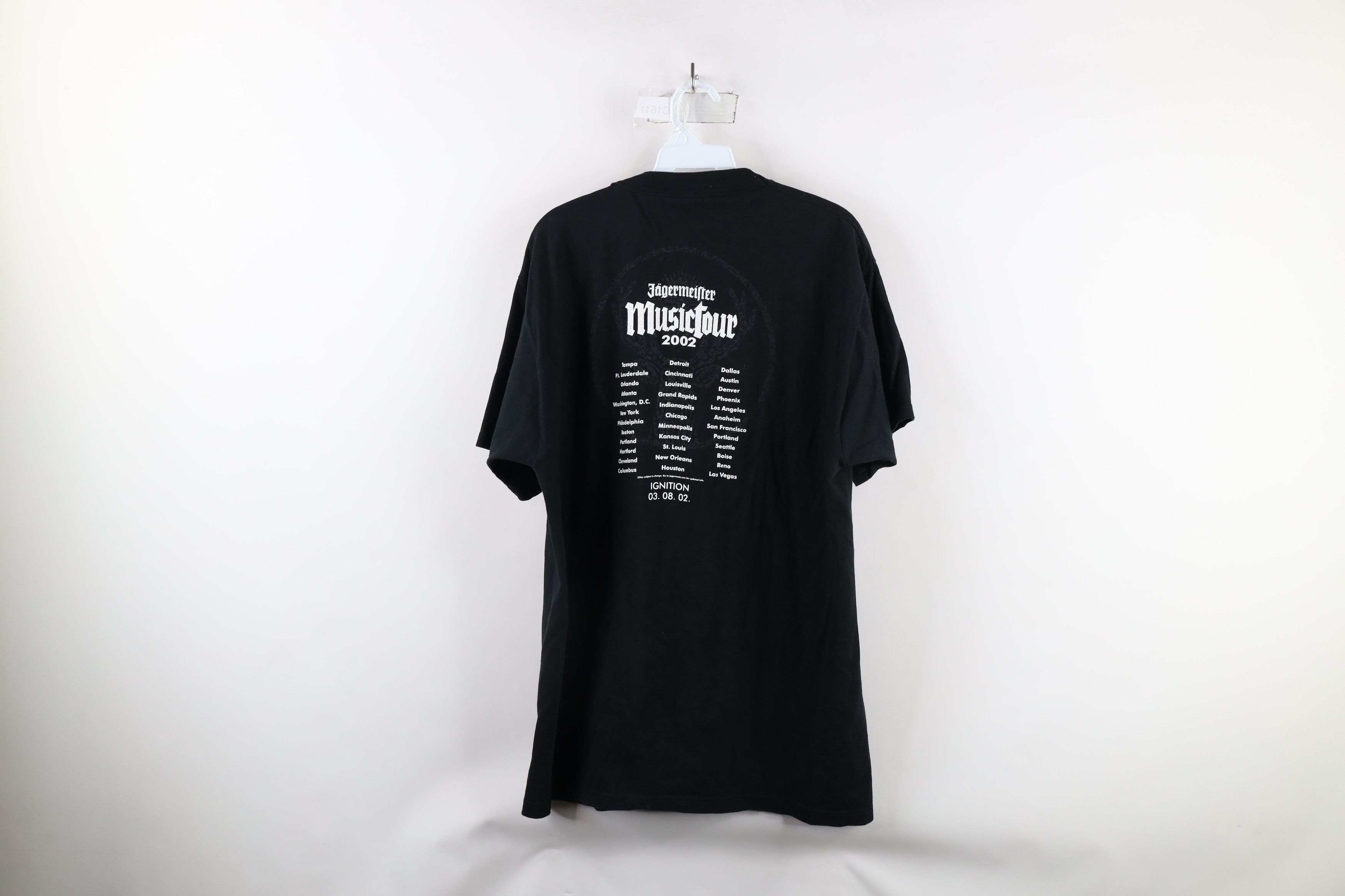 Vintage Vintage Y2K 2002 Jagermeister Music Tour Out T-Shirt Black Size US XL / EU 56 / 4 - 10 Thumbnail