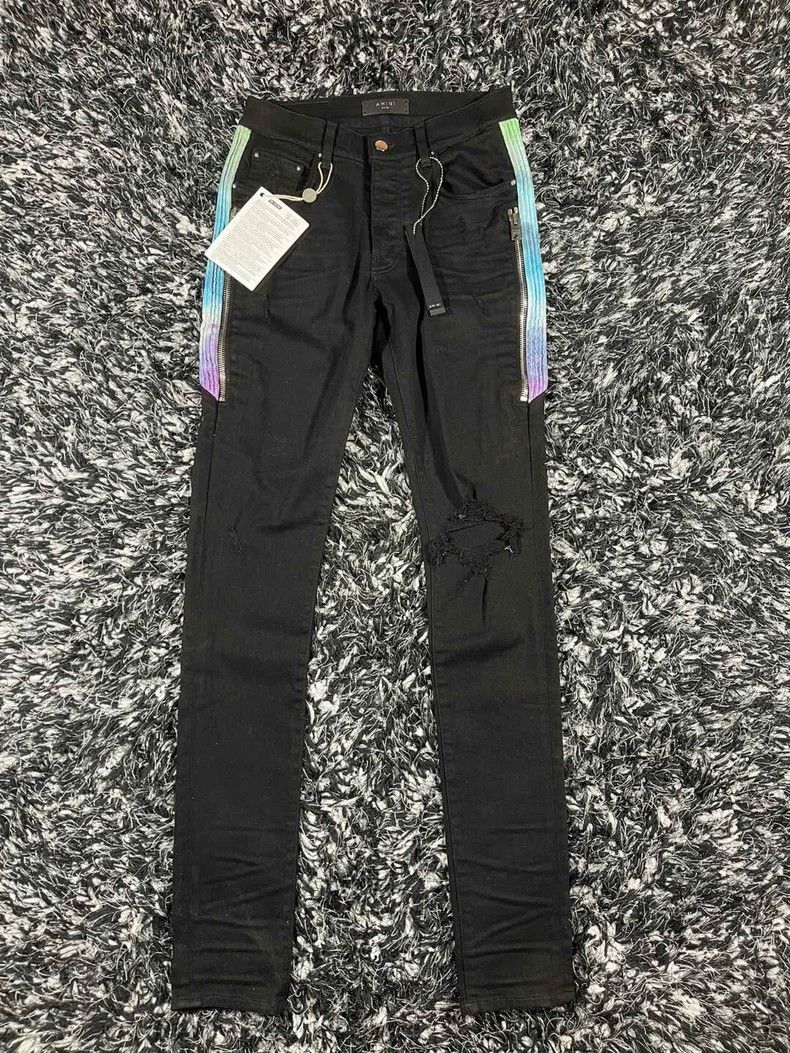 Amiri Amiri Watercolor Half Track Jean Size US 30 / EU 46 - 1 Thumbnail