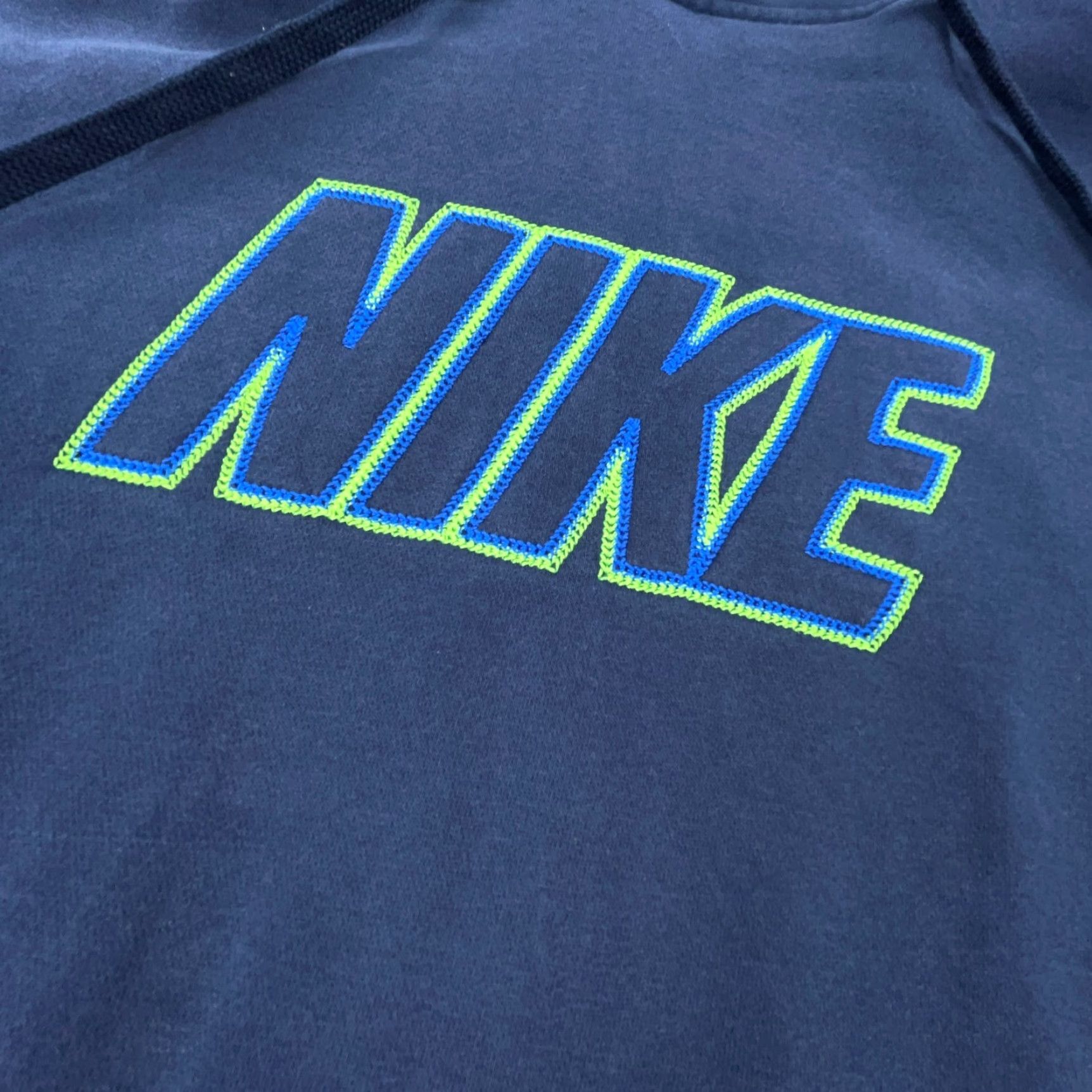 Nike Nike Hoodie Men M Blue Sweatshirt Graphic Print Logo Pullover Jacket Cotton Blend Fleece Hooded All Seasons Regular Moisture Wicking Pockets Size US M / EU 48-50 / 2 - 3 Thumbnail