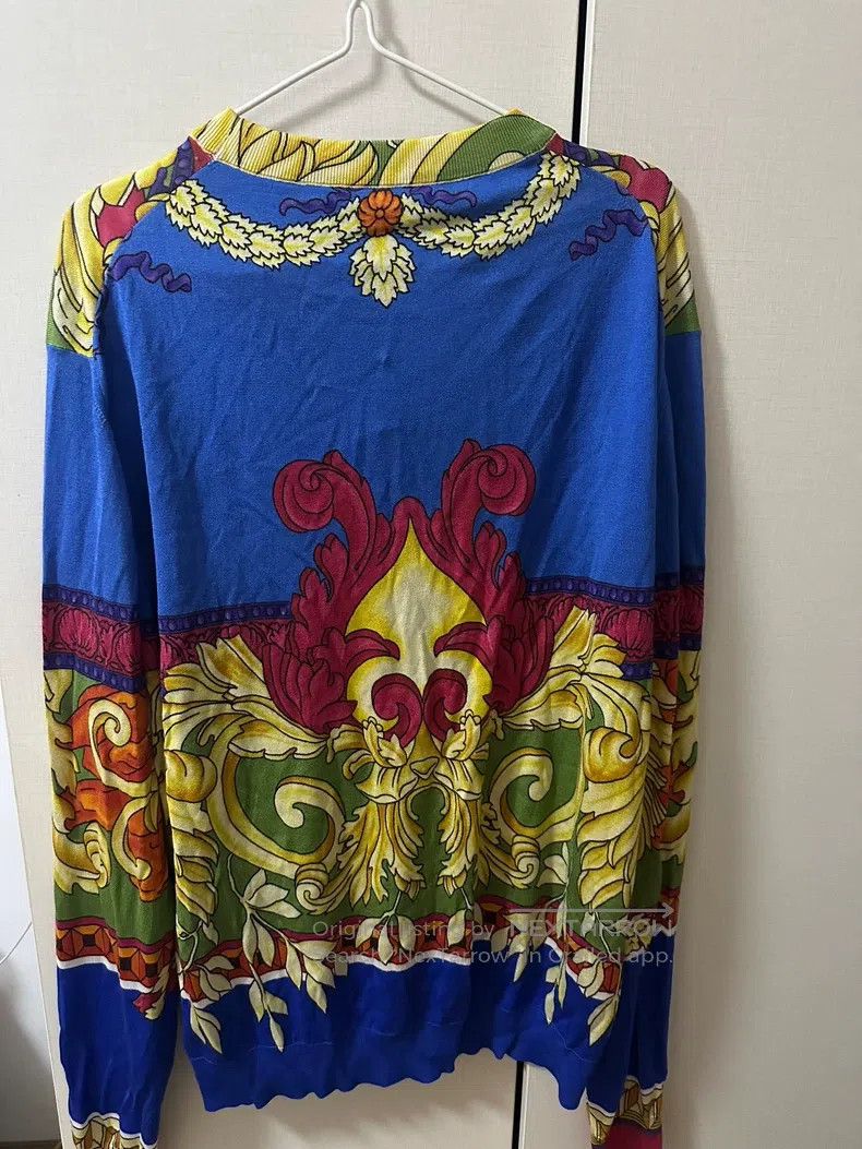 Versace Versace Men's baroque print long sleeve T-shirt Size US M / EU 48-50 / 2 - 2 Thumbnail