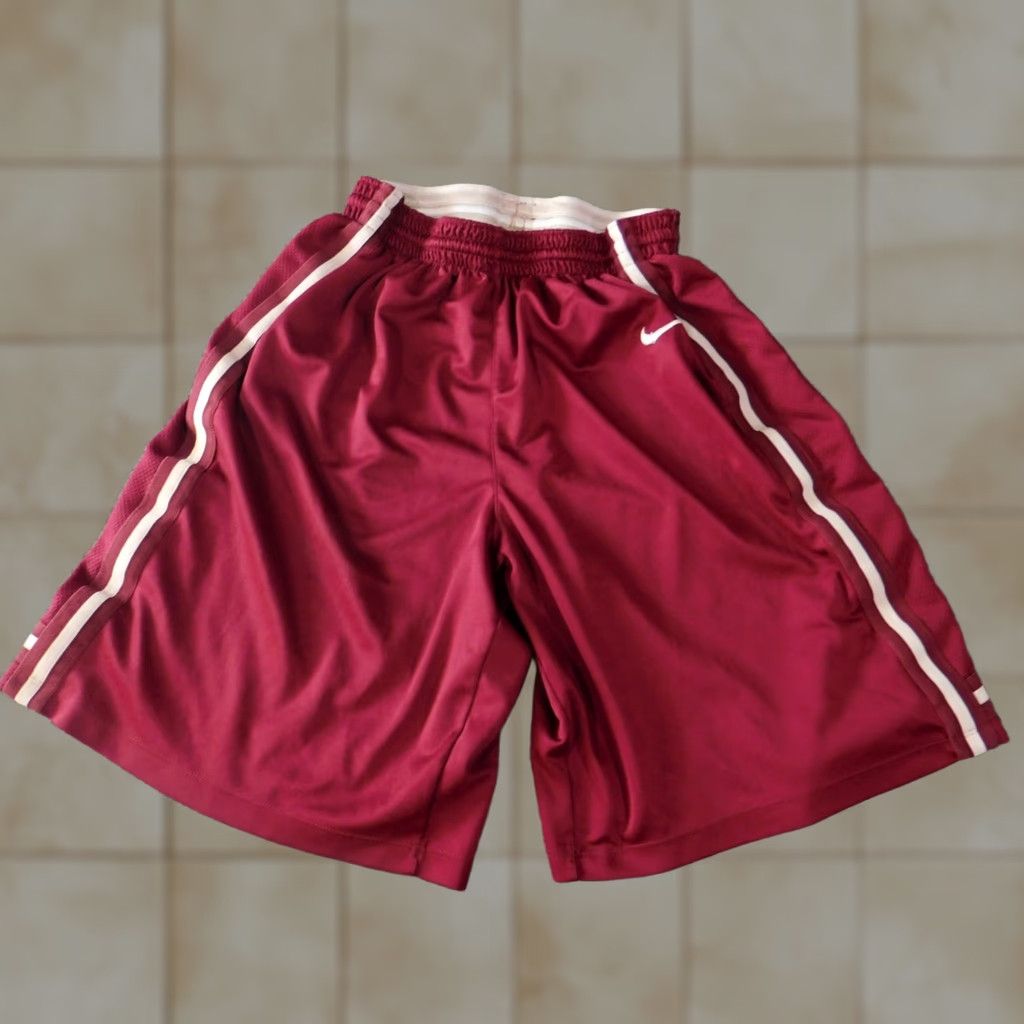 Nike Nike Womens Shorts XL Red Logo Athletic Stretch Waist Activewear Size 40" / US 18 - 1 Thumbnail