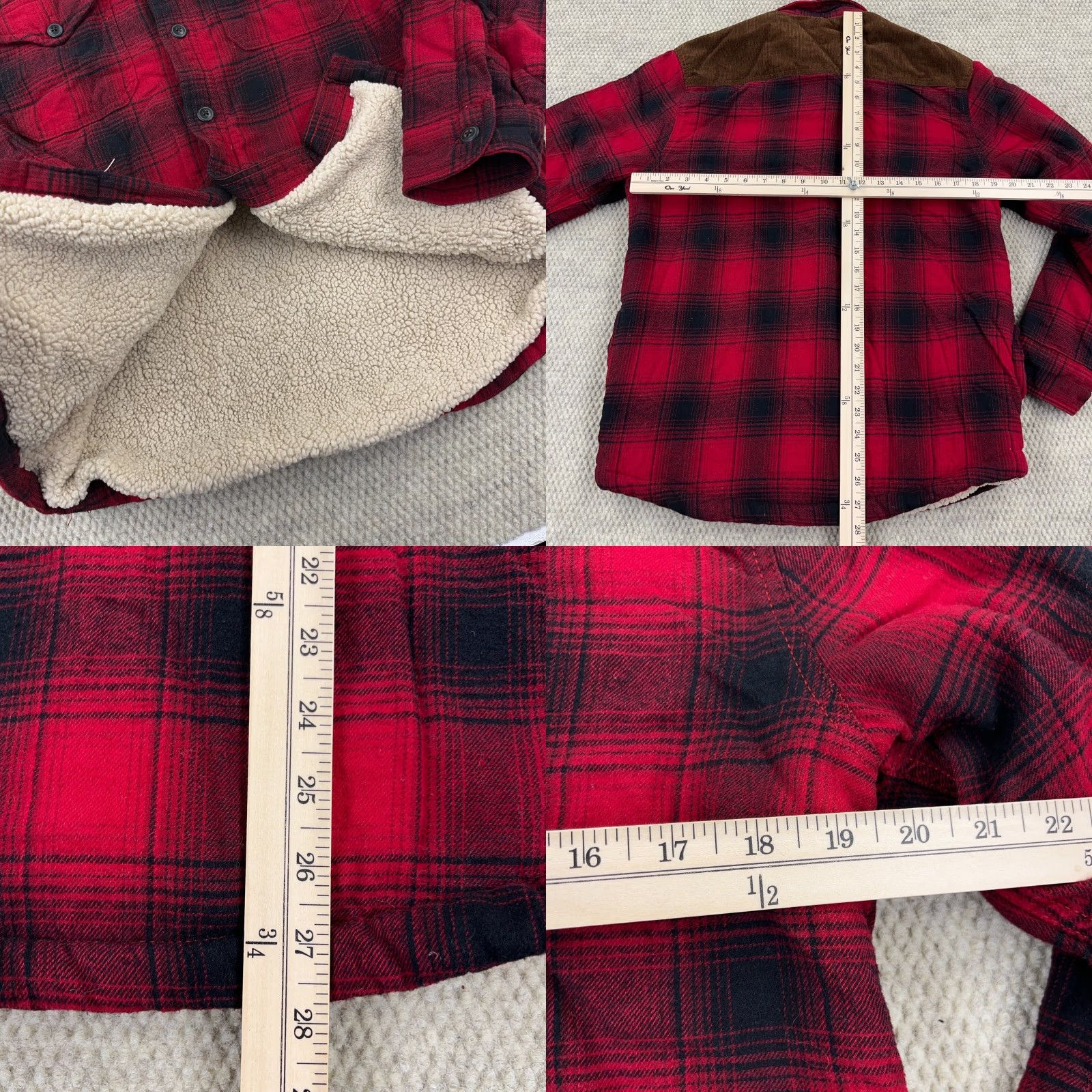 Vintage Field & Stream Shirt Jacket Men Small Red Plaid Flannel Lined Shacket Jacket Short Sleeve Quilted Casual Workwear Weatherproof Size US S / EU 44-46 / 1 - 8 Thumbnail