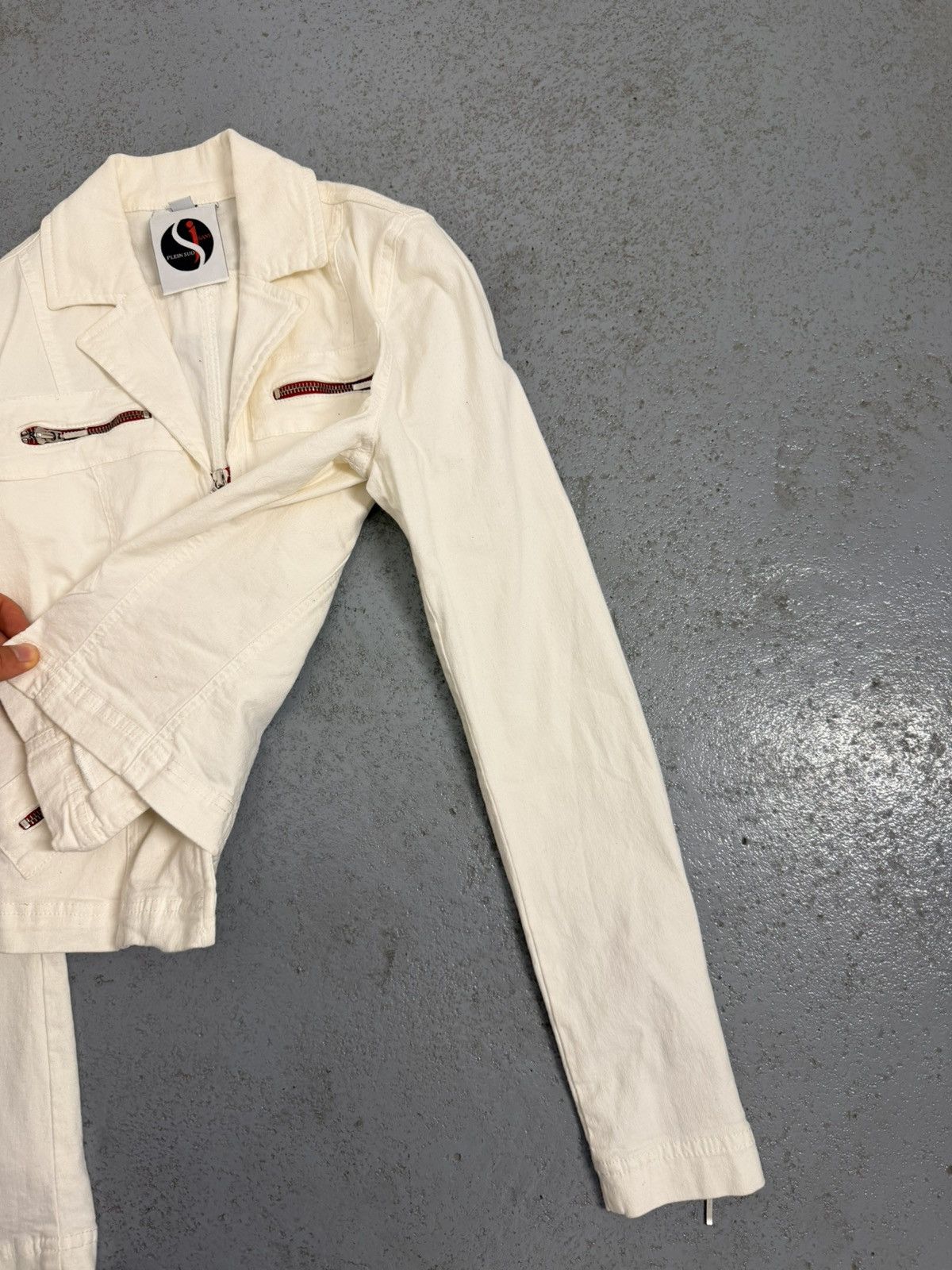 plein sud Plein Sud Multi-zip Bloody Denim Jacket Size M / US 6-8 / IT 42-44 - 4 Thumbnail