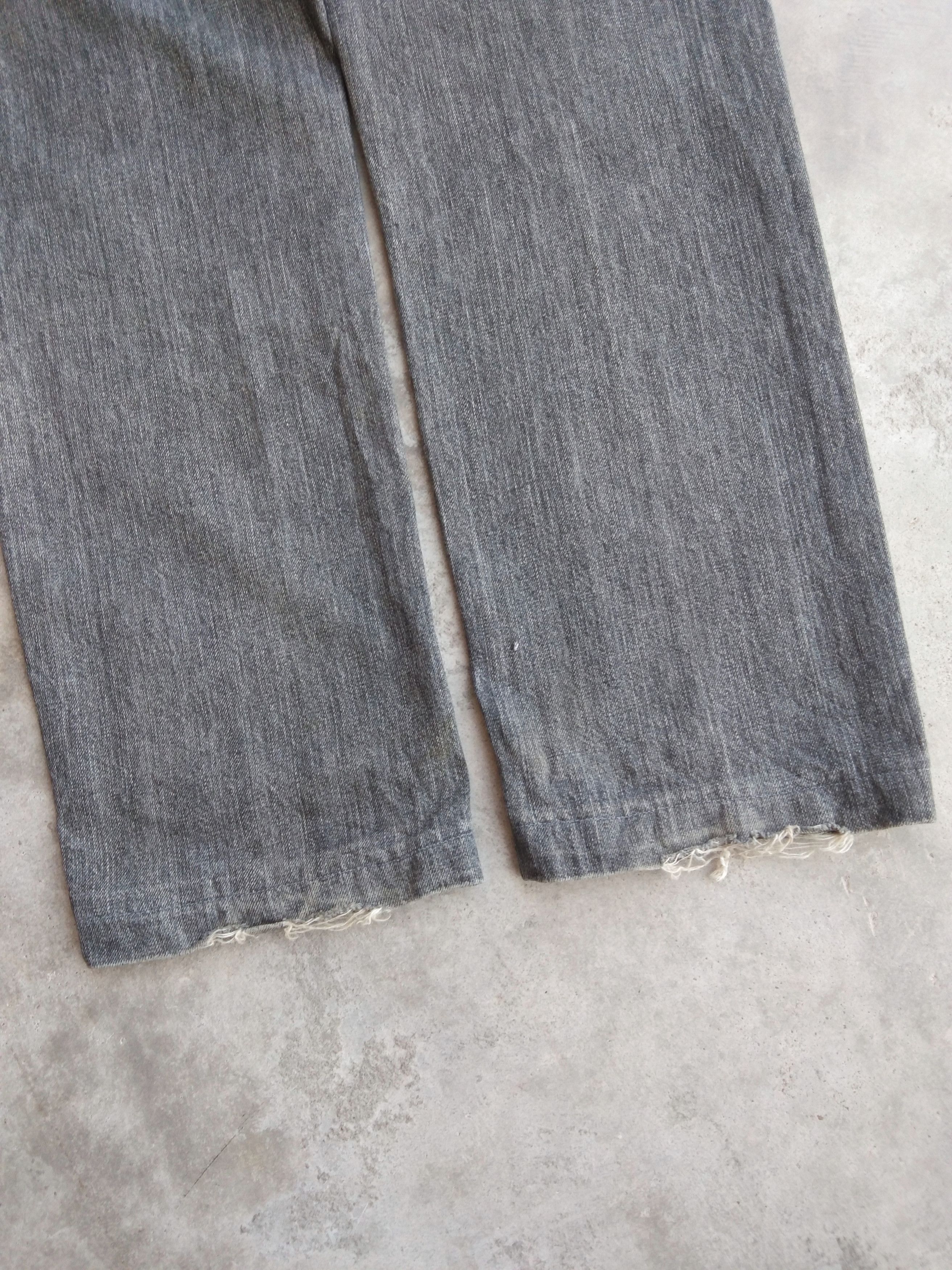 Edwin Vintage Edwin Grey Distressed Jeans 33x30 Size US 33 - 3 Thumbnail
