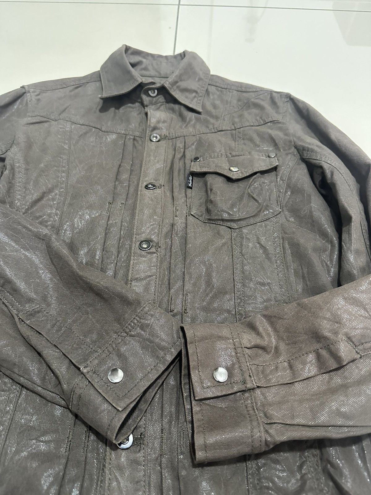 Tornado Mart Tornado Mart Japan Waxed Cotton coating Paneled Jacket Size US M / EU 48-50 / 2 - 6 Thumbnail