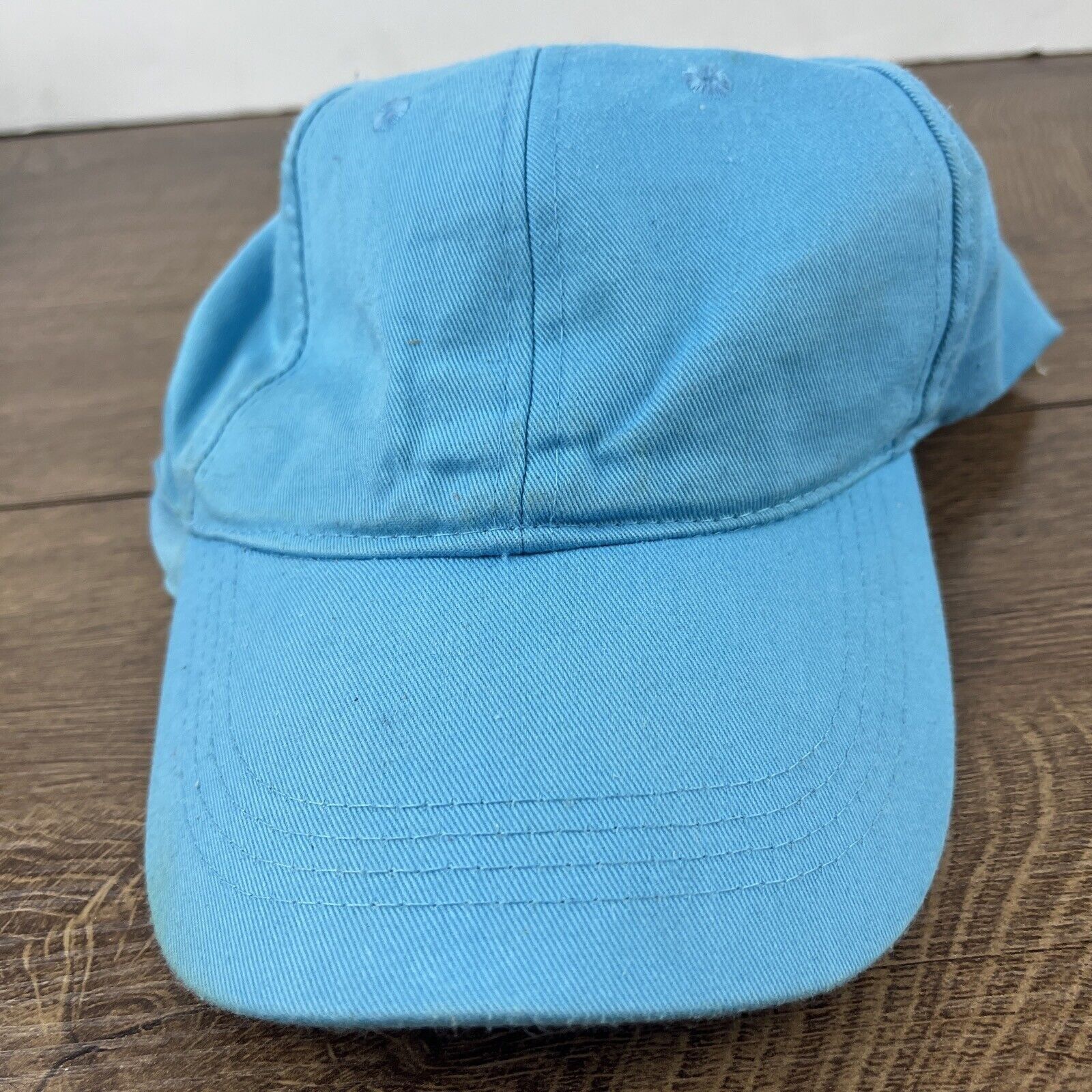 Other Bright Blue Hat Light Blue Hat Adjustable Adult Size Hat Blu Size ONE SIZE - 6 Thumbnail