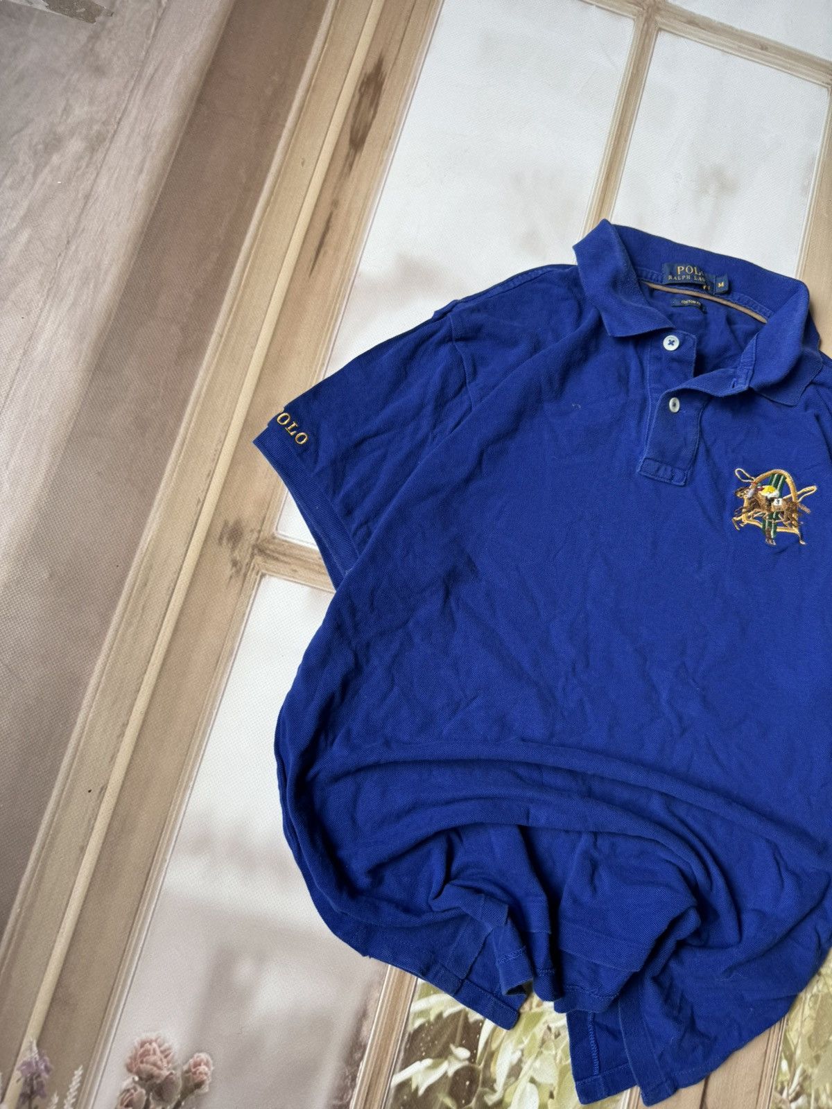 Polo Ralph Lauren Polo Ralph Lauren Royal Blue Crest Polo Shirt with Sleeve Size US M / EU 48-50 / 2 - 2 Thumbnail