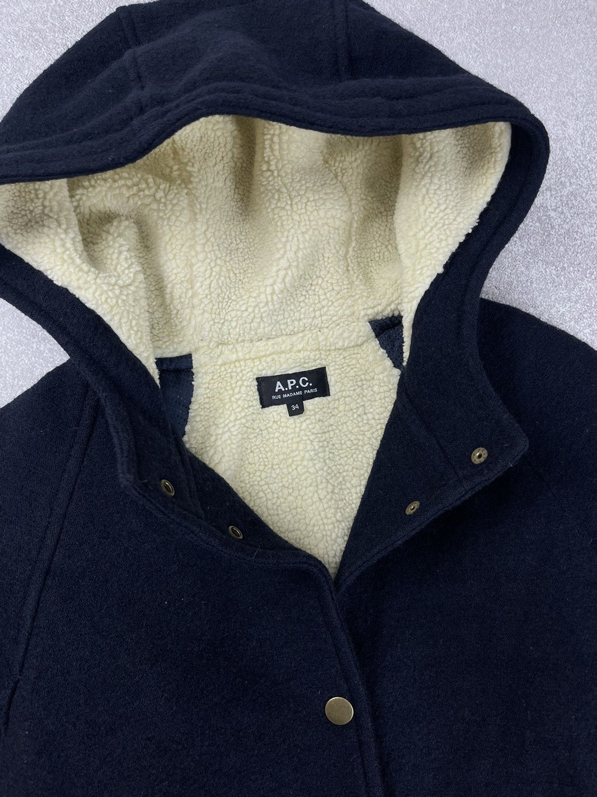 A.P.C. A.P.C. Rue Madame Paris Navy Wool Duffle Coat Jacket Size 34 Size XXS / US 00 / IT 34 - 8 Thumbnail