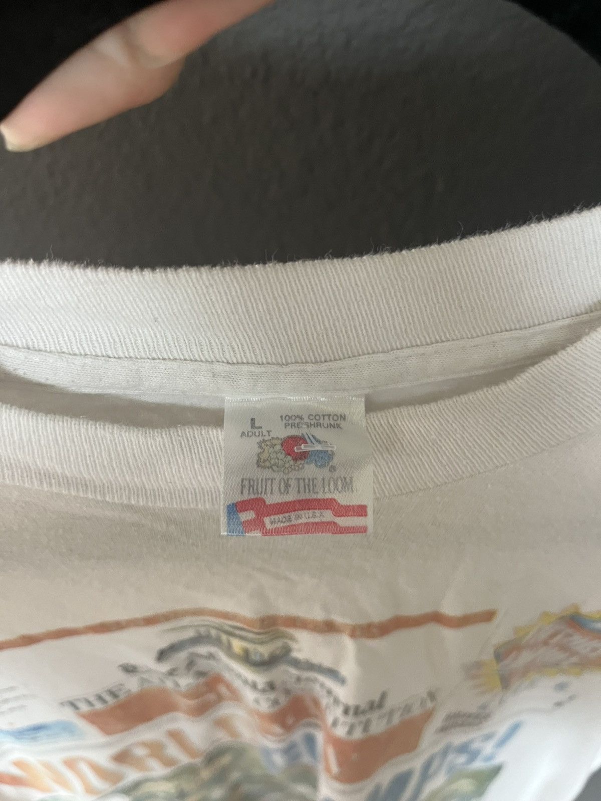Fruit Of The Loom Rare 90s Vintage Atlanta Braves Newspaper Tee Size US M / EU 48-50 / 2 - 2 Thumbnail