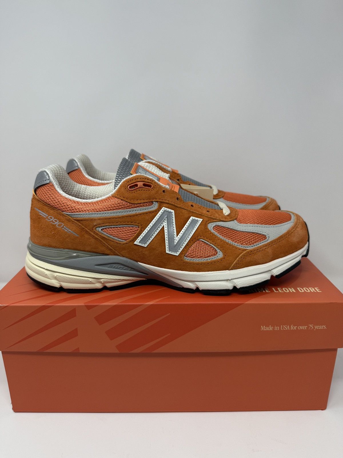 New Balance New Balance 990 v4 MiUSA Aime Leon Dore Red Clay Size 10 Size US 10 / EU 43 - 5 Thumbnail