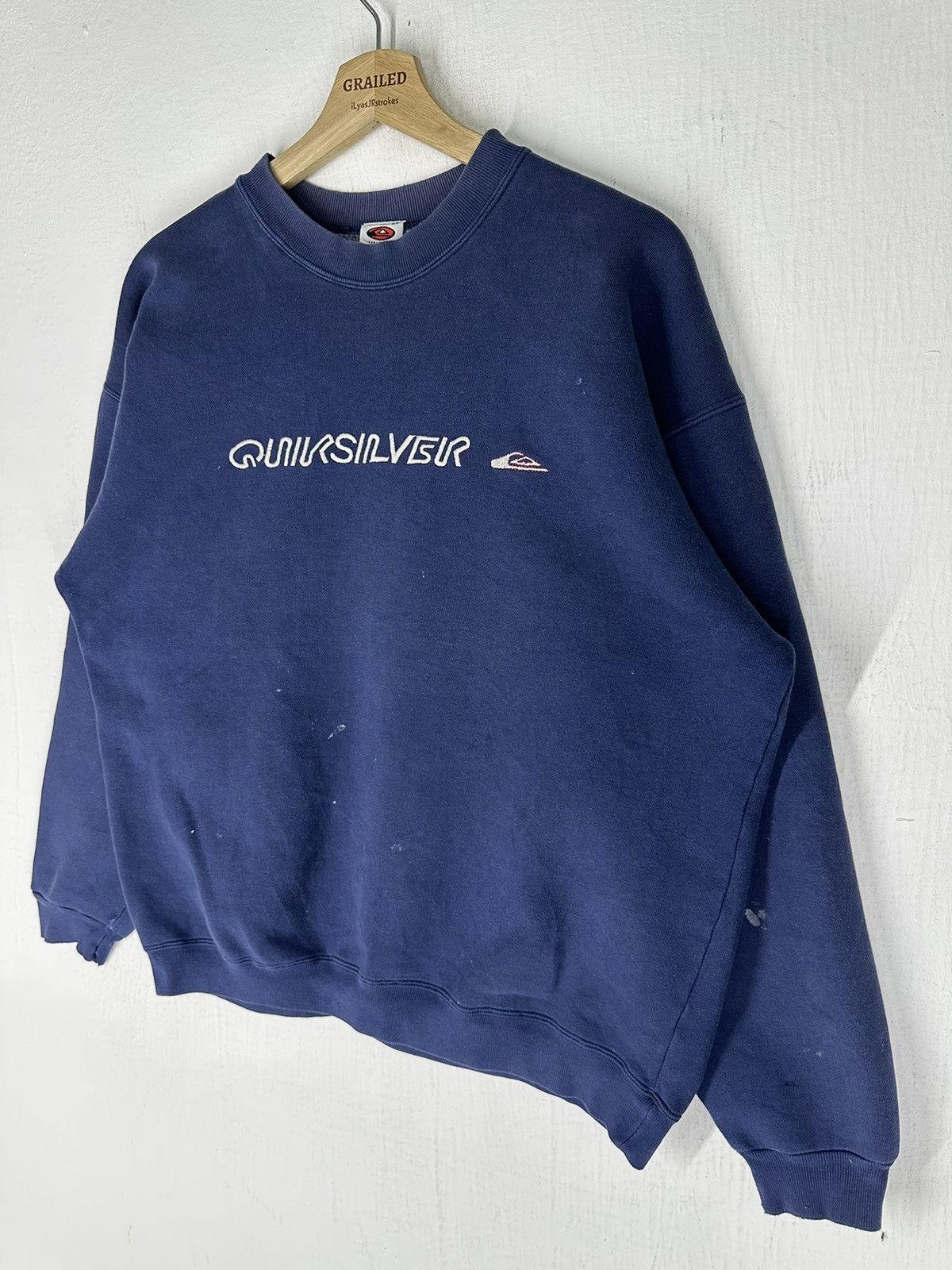 Quiksilver × Vintage Vintage Spell Out Quiksilver Box Logo Sweatshirt Size US M / EU 48-50 / 2 - 3 Thumbnail