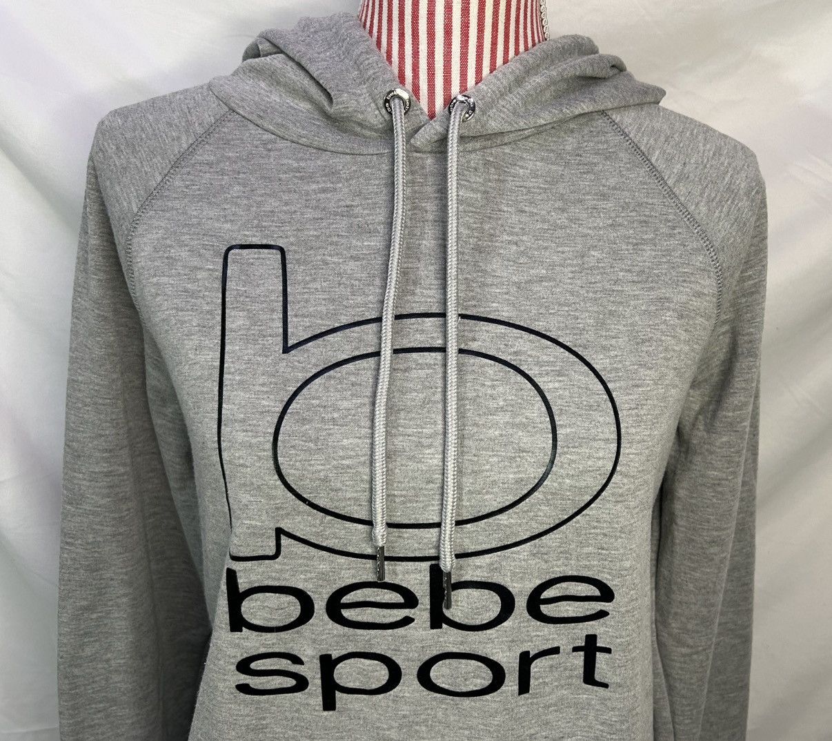 Bebe Y2K Bebe Sport Gray Logo Womens Hoodie Super Soft Sz Large Size L / US 10 / IT 46 - 2 Thumbnail