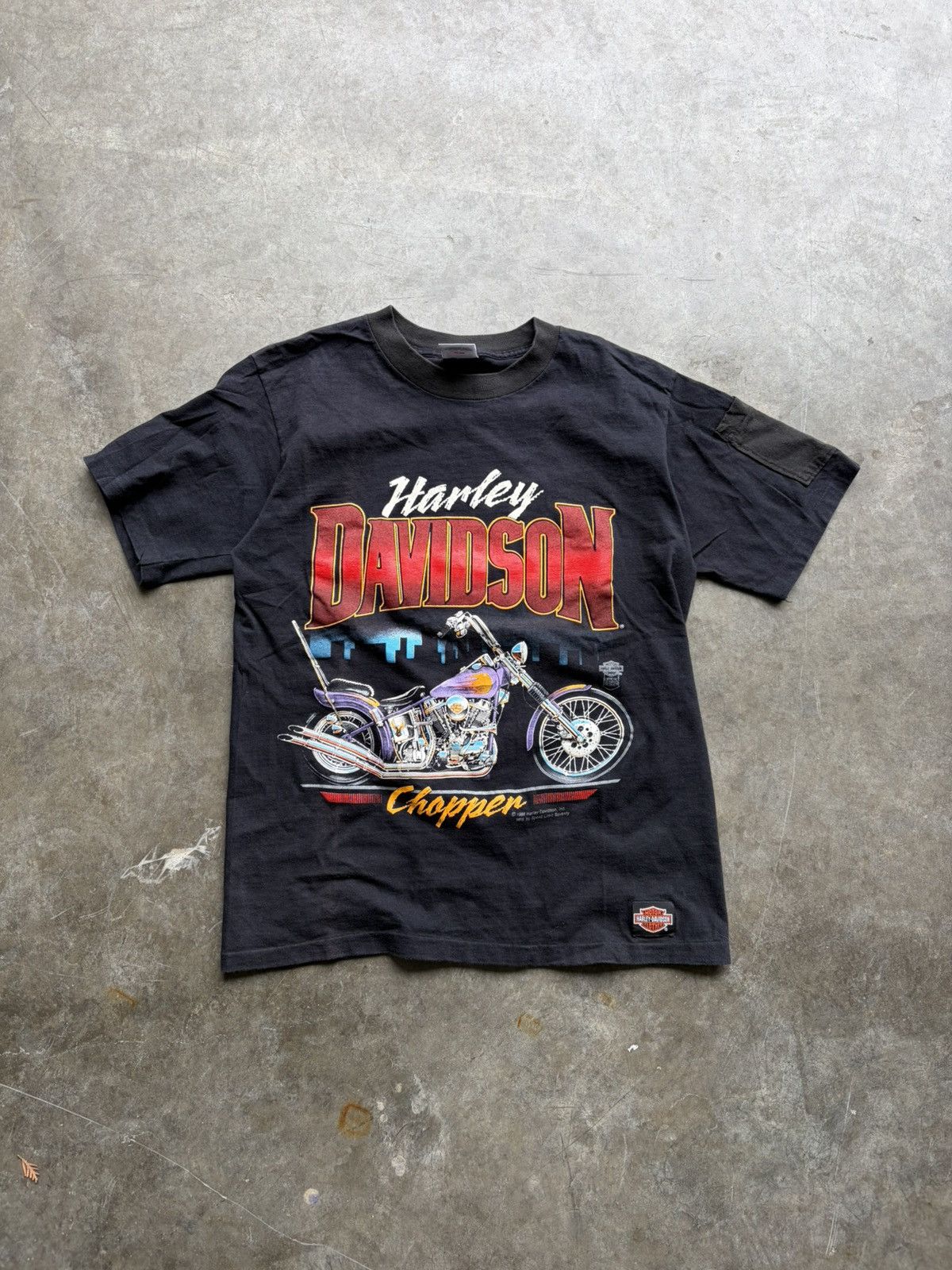 Harley Davidson Vintage Harley Davidson 1988 Custom Motorcycle Biker Tee Size US L / EU 52-54 / 3 - 1 Thumbnail